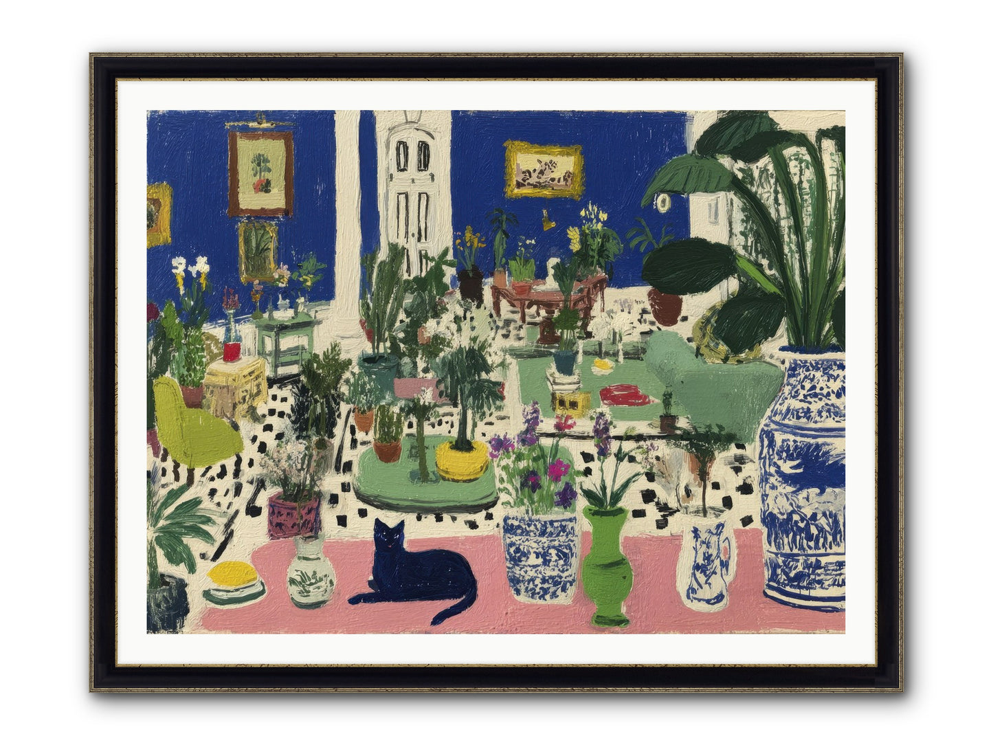 A Paradise Of His Own Framed Print - Black & Gold 48x36
