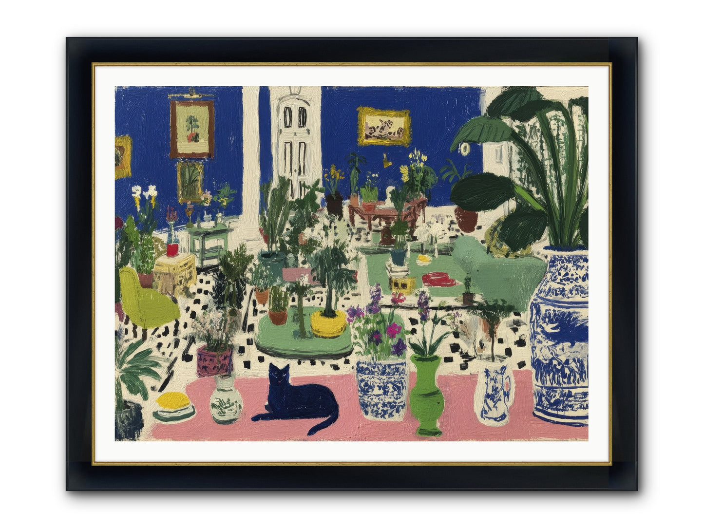 A Paradise Of His Own Framed Print - Wide Black w/Gold 48x36