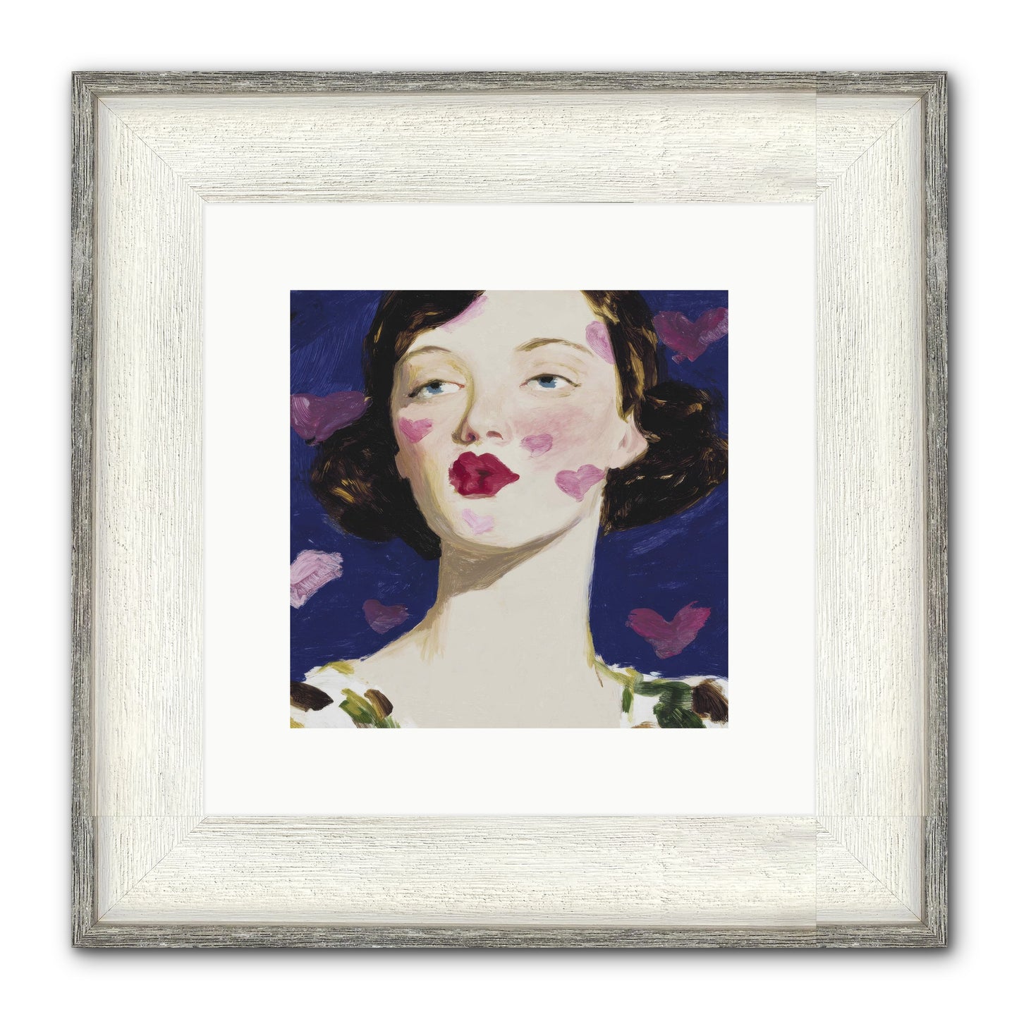 A Parlour For Half-Remembered Kisses Framed Print - Driftwood White 10x10