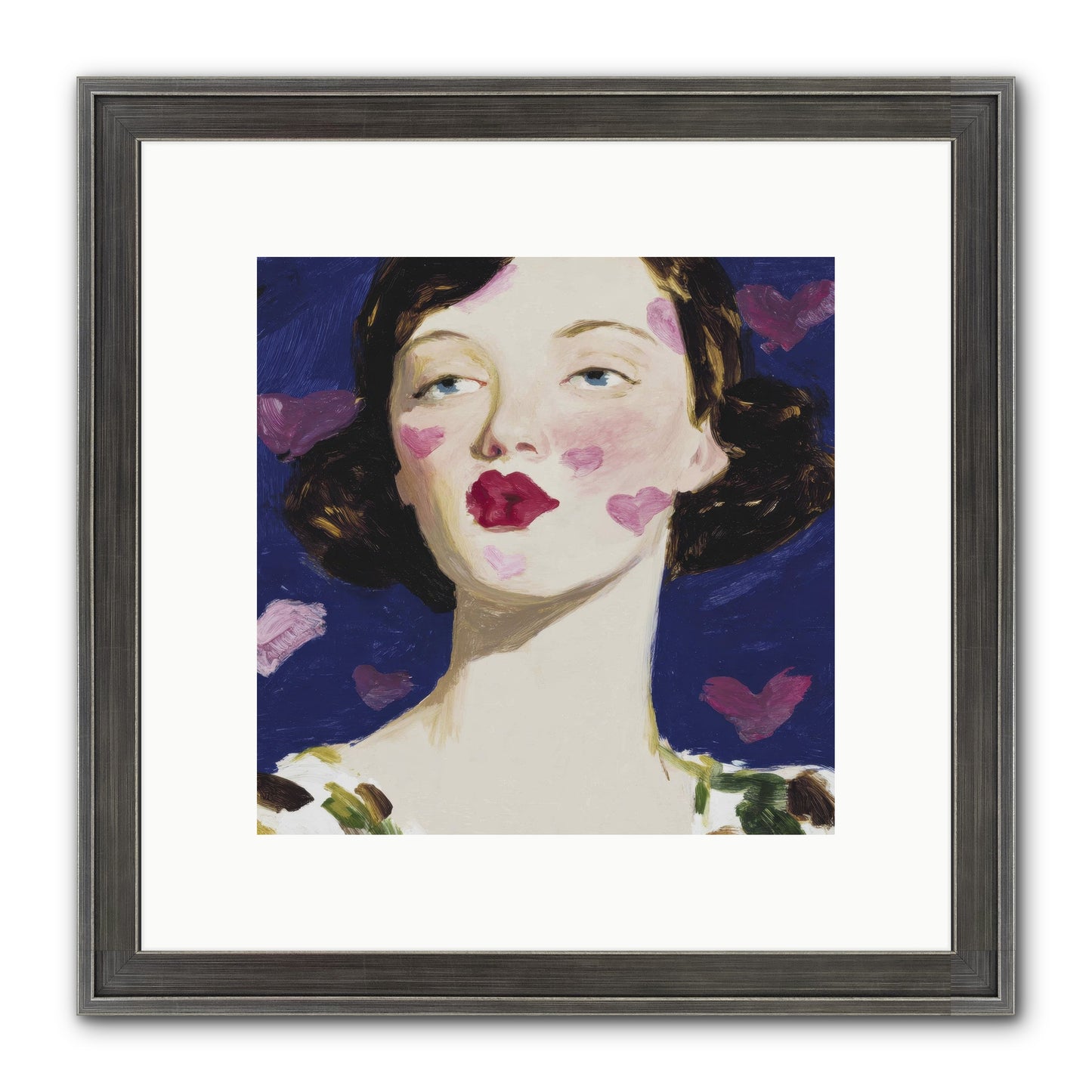 A Parlour For Half-Remembered Kisses Framed Print - Slimwoods Black/Silver 10x10