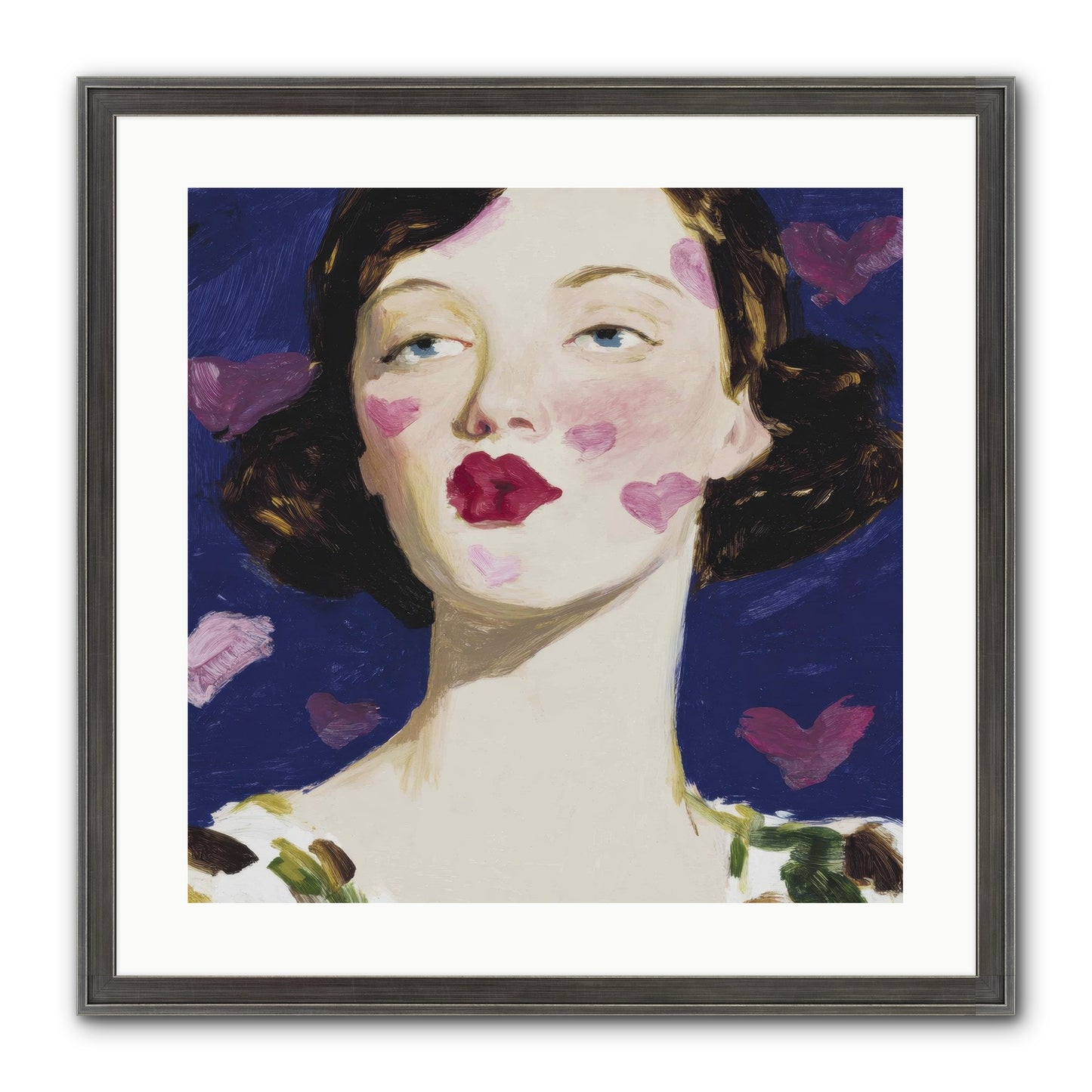 A Parlour For Half-Remembered Kisses Framed Print - Slimwoods Black/Silver 20x20
