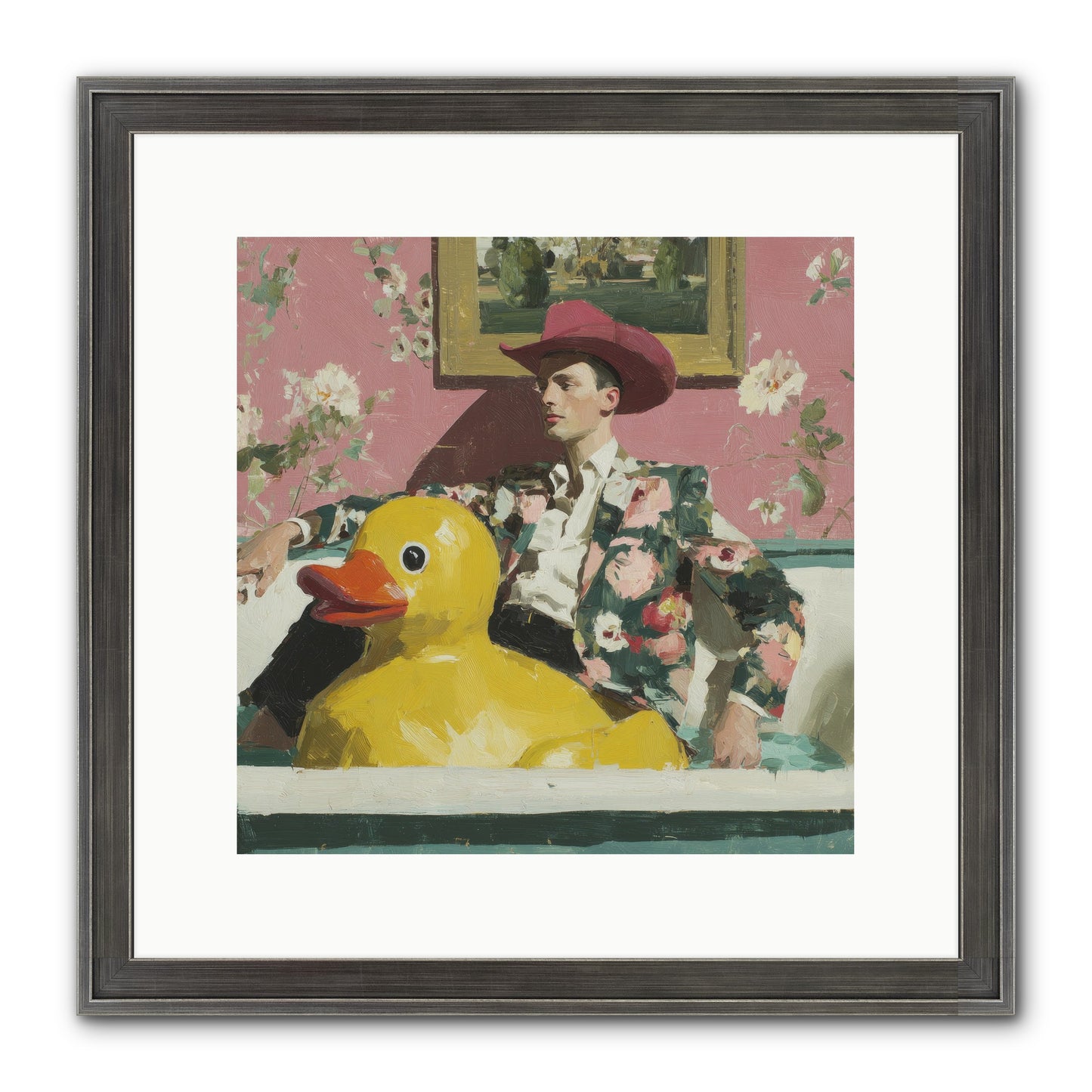 A Postcard From August Framed Print - Slimwoods Black/Silver 12x12