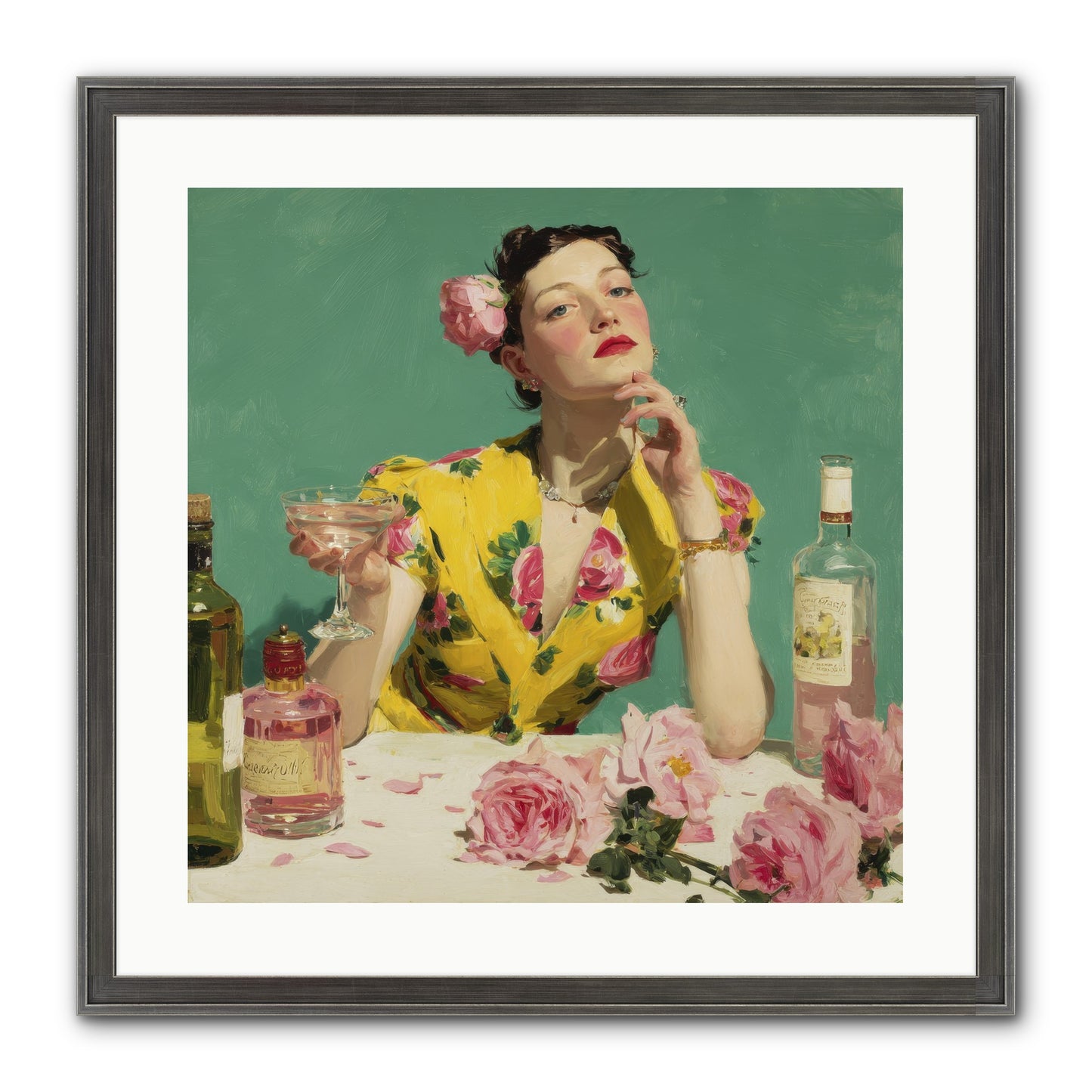 A Promise In Cherry And Cream Framed Print - Slimwoods Black/Silver 20x20
