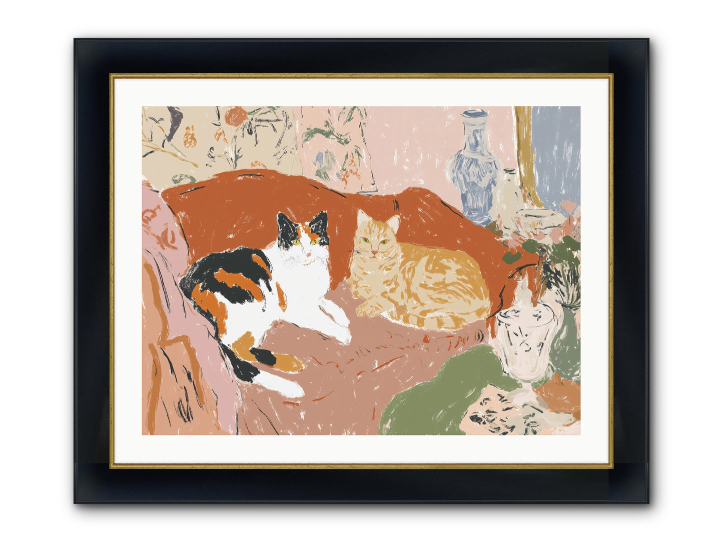 A Quorum Met Framed Print - Wide Black w/Gold 32x24
