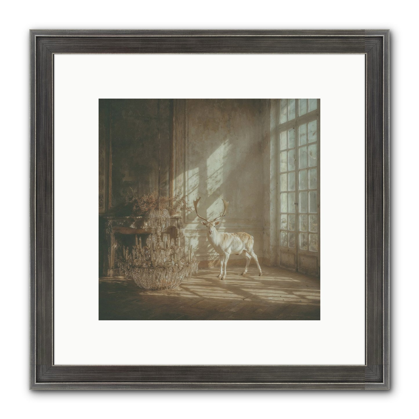 A Season Spilled In Gold Framed Print - Slimwoods Black/Silver 10x10