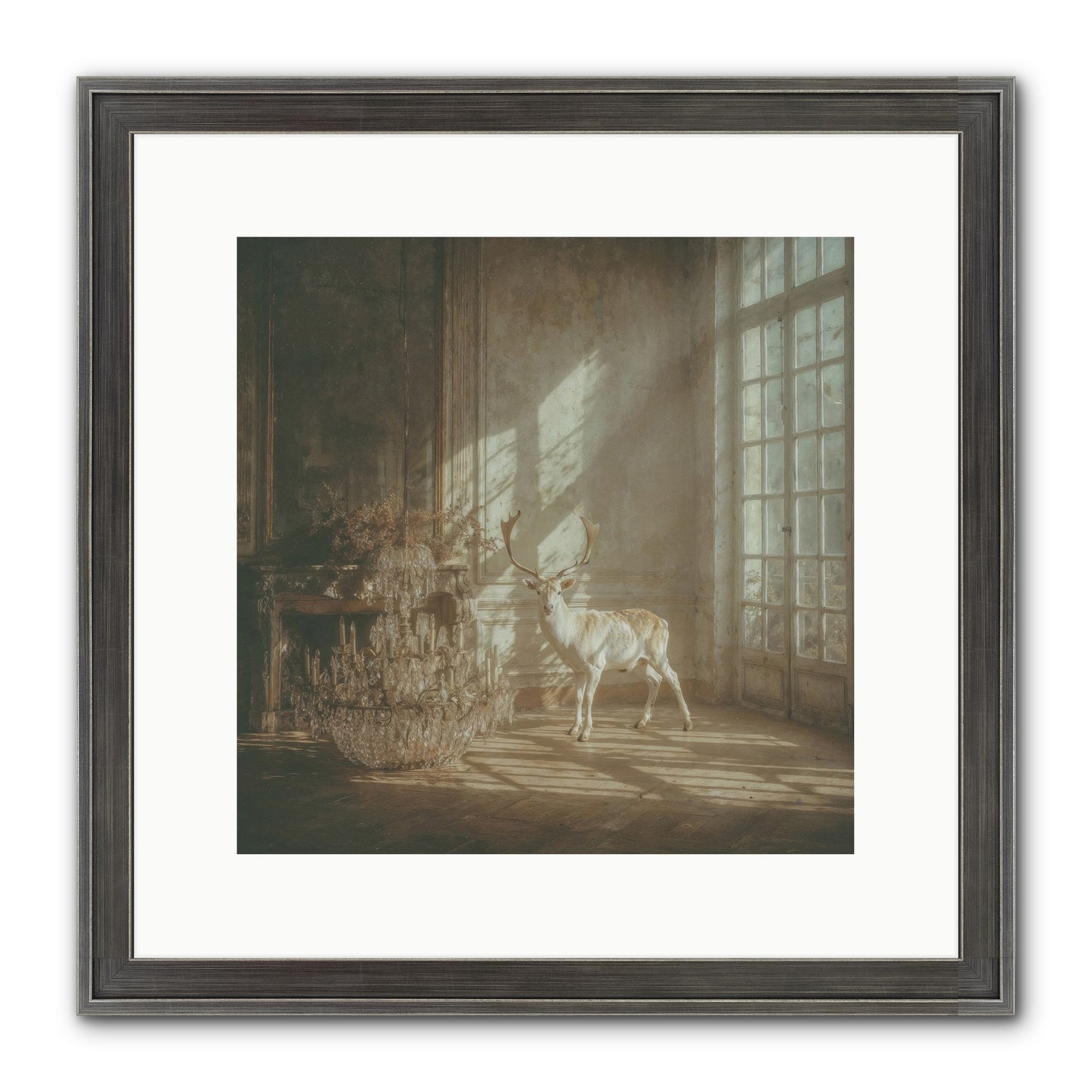A Season Spilled In Gold Framed Print - Slimwoods Black/Silver 12x12