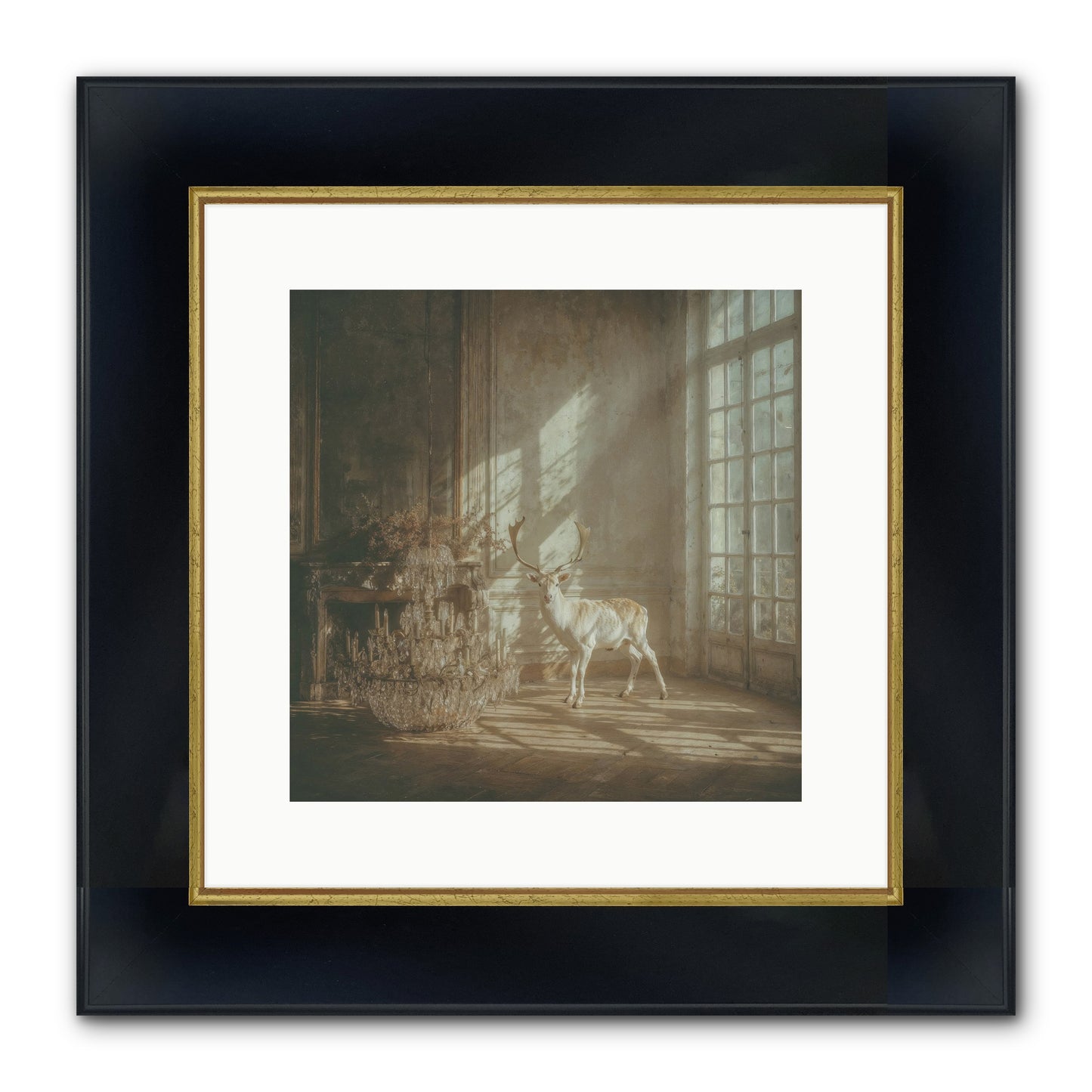 A Season Spilled In Gold Framed Print - Wide Black w/Gold 12x12
