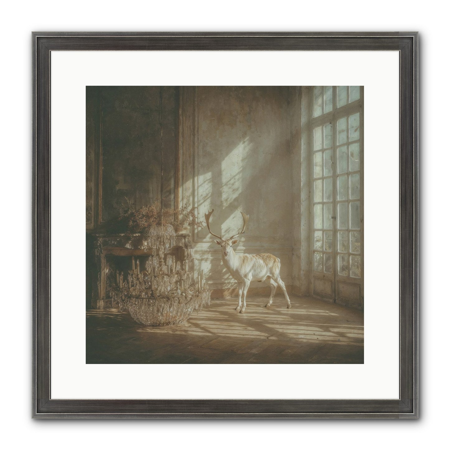 A Season Spilled In Gold Framed Print - Slimwoods Black/Silver 16x16