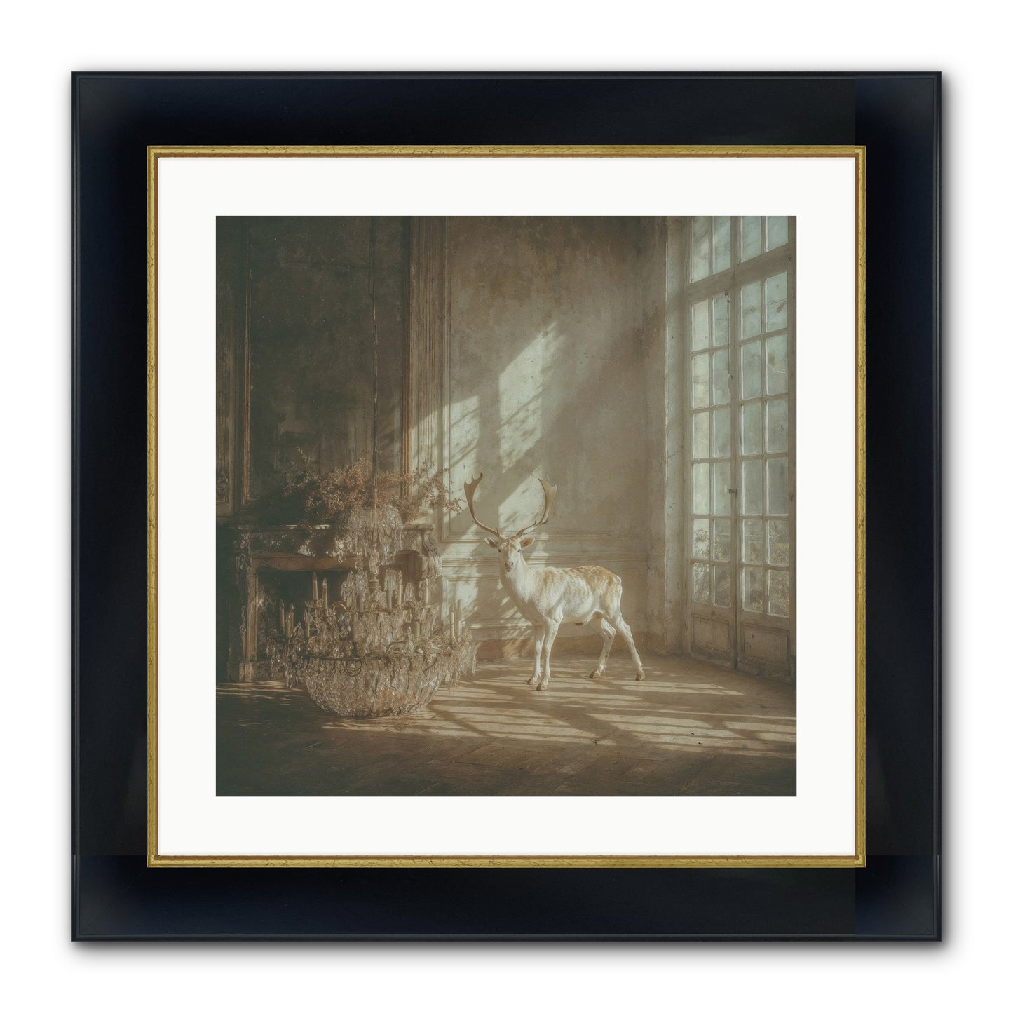 A Season Spilled In Gold Framed Print - Wide Black w/Gold 20x20