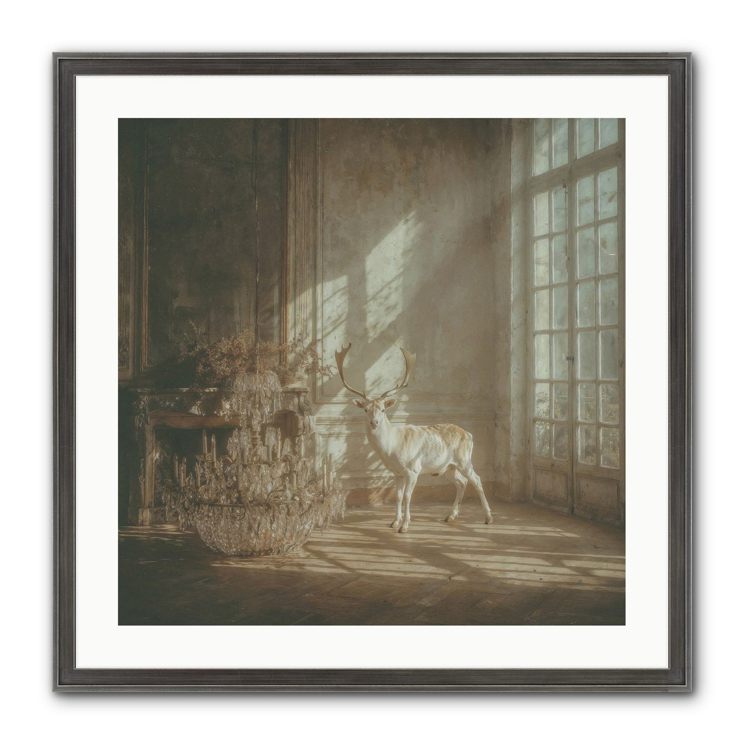 A Season Spilled In Gold Framed Print - Slimwoods Black/Silver 24x24