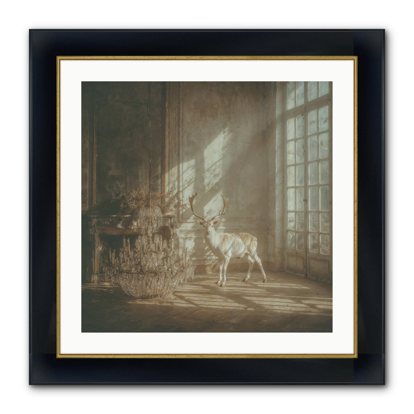 A Season Spilled In Gold Framed Print - Wide Black w/Gold 24x24