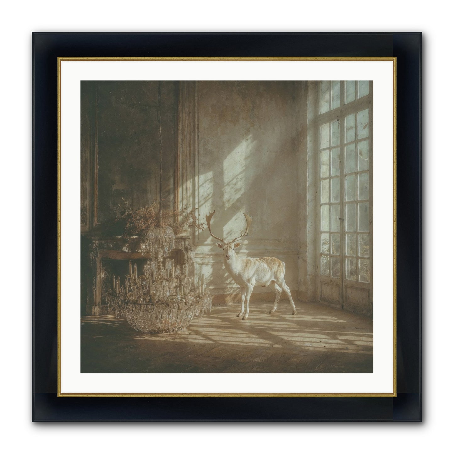 A Season Spilled In Gold Framed Print - Wide Black w/Gold 30x30