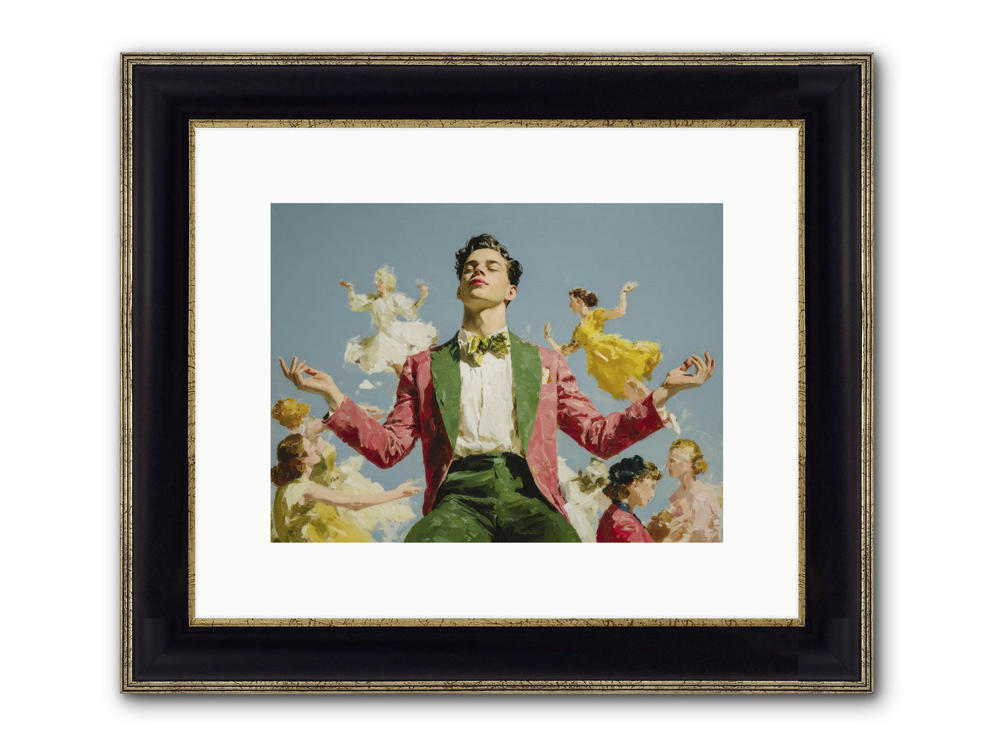 A Season Worn Like A Crown Framed Print - Black & Gold 12x9