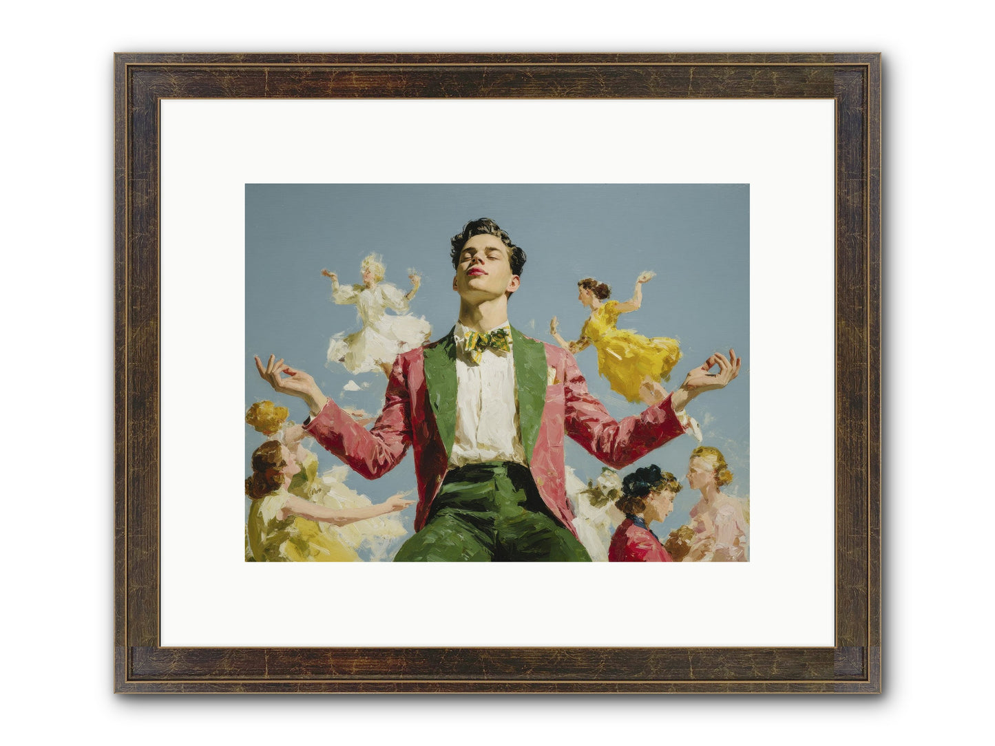 A Season Worn Like A Crown Framed Print - Slimwoods Black/Gold 12x9