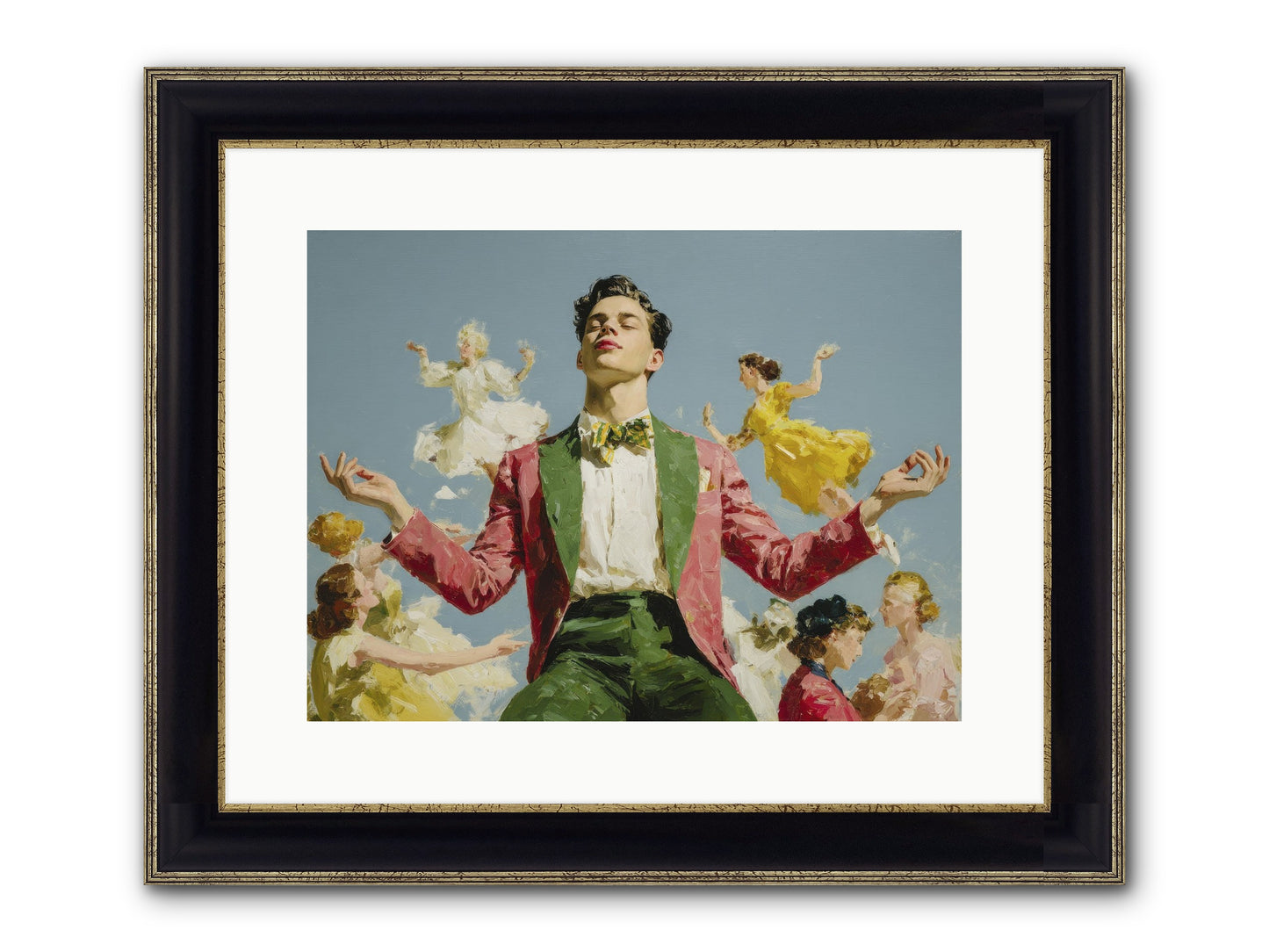 A Season Worn Like A Crown Framed Print - Black & Gold 16x12