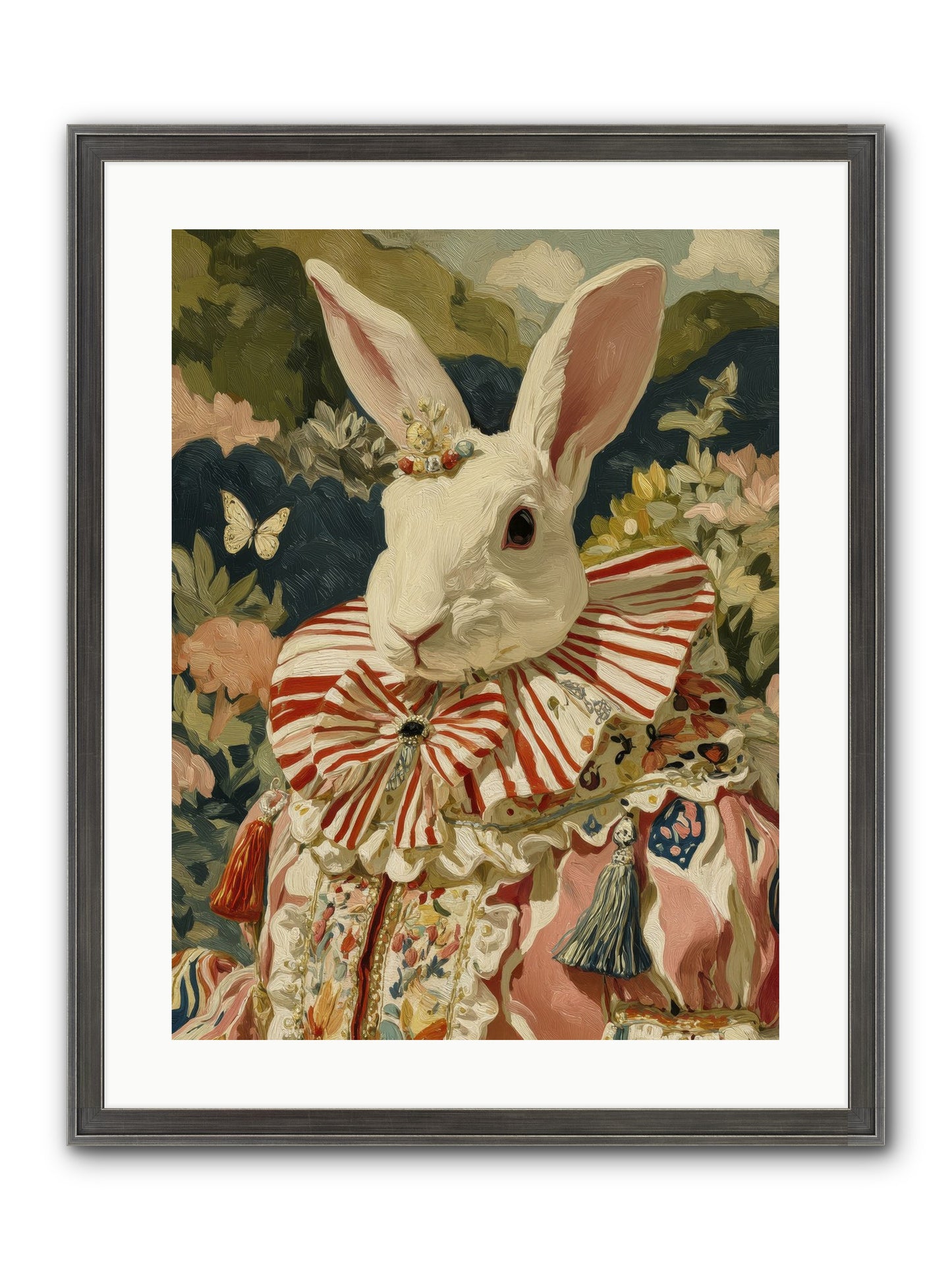 A Shimmer Over Wild Thyme Framed Print - Slimwoods Black/Silver 18x24