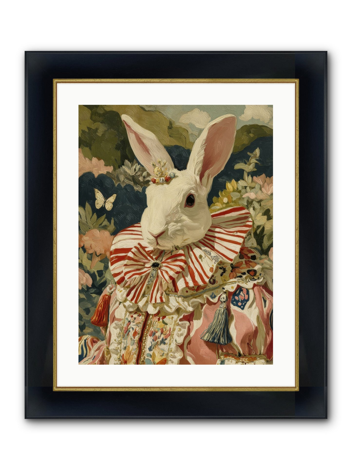 A Shimmer Over Wild Thyme Framed Print - Wide Black w/Gold 18x24