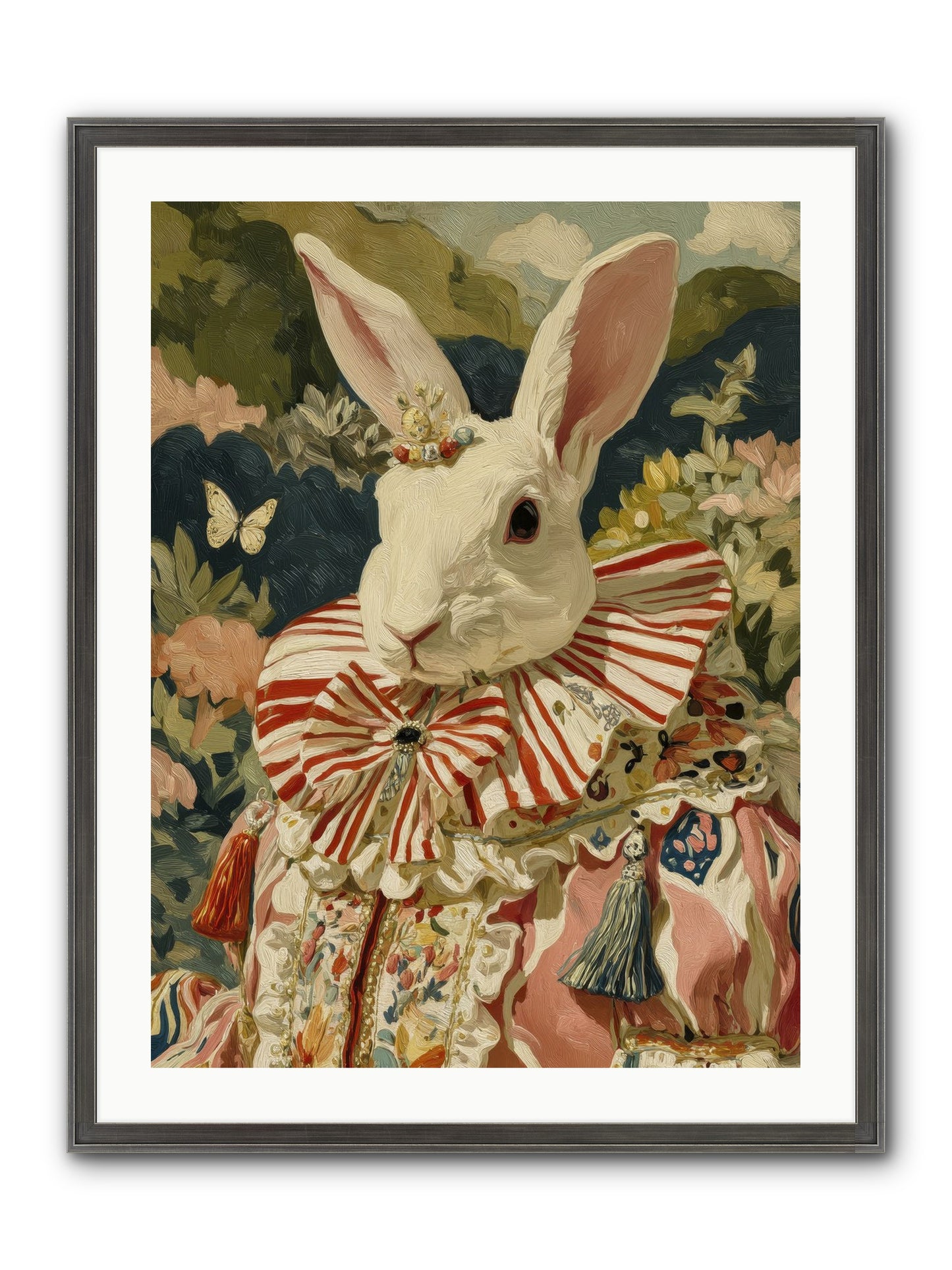 A Shimmer Over Wild Thyme Framed Print - Slimwoods Black/Silver 24x32