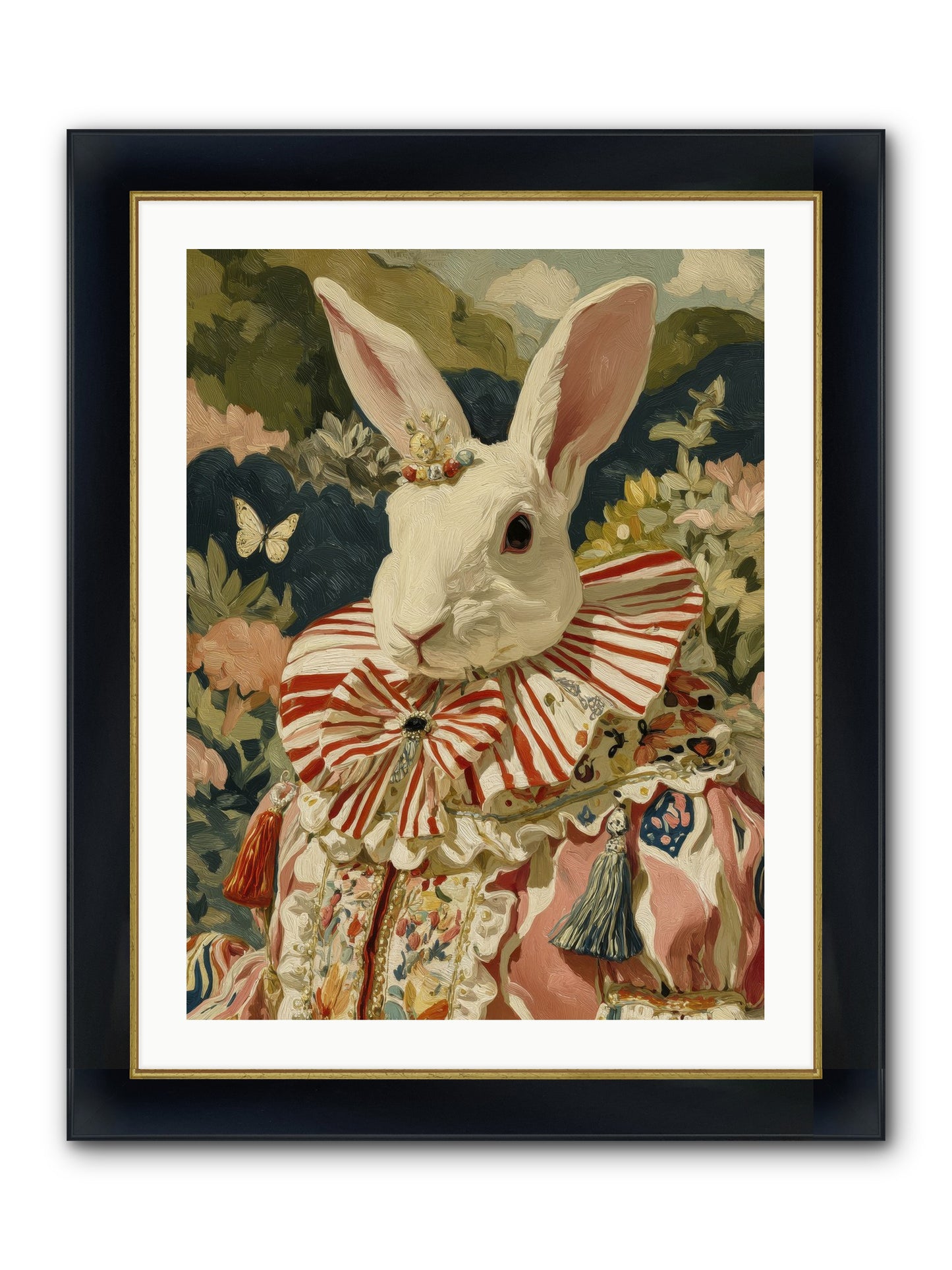 A Shimmer Over Wild Thyme Framed Print - Wide Black w/Gold 24x32