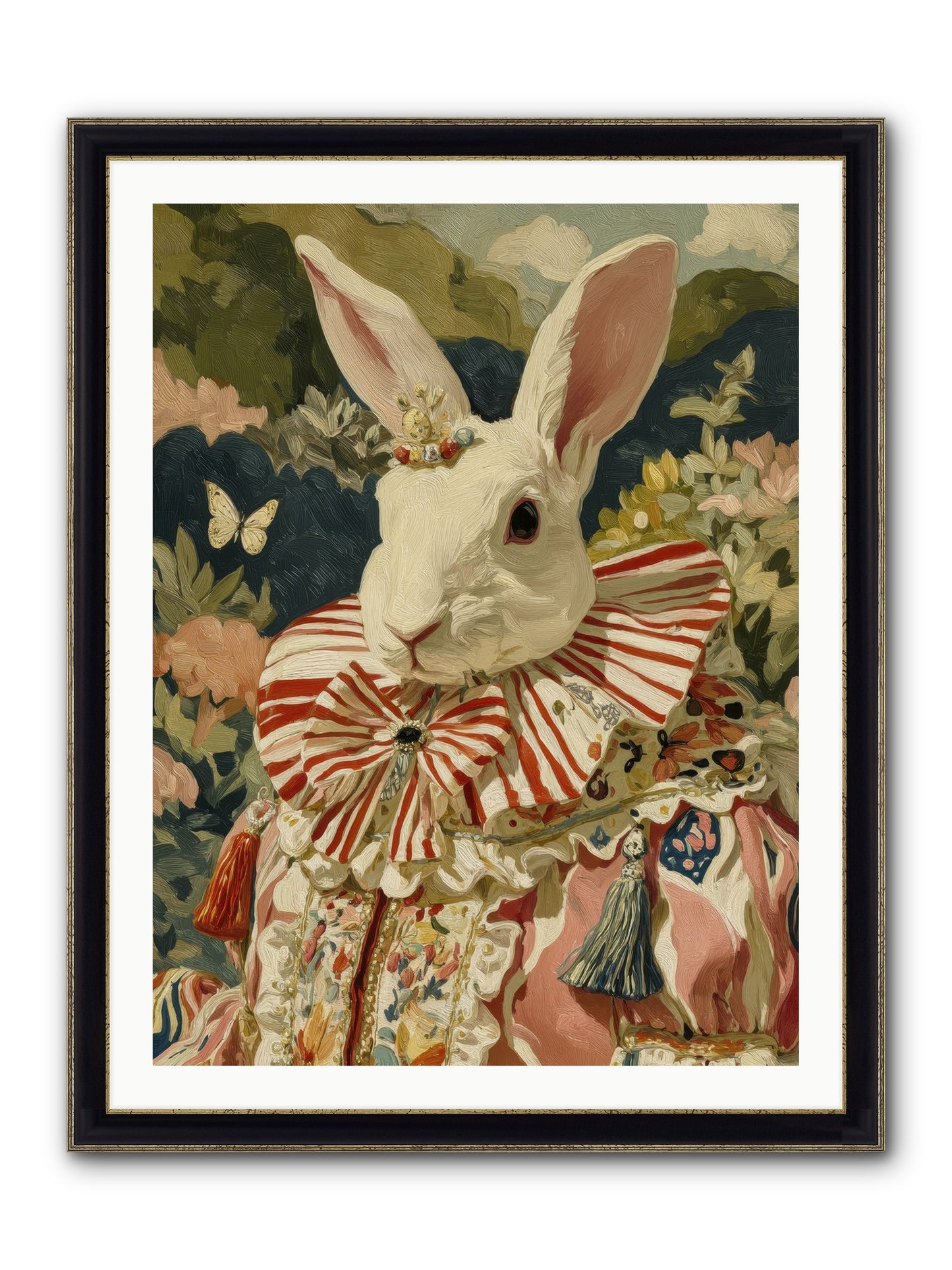 A Shimmer Over Wild Thyme Framed Print - Black & Gold 30x40
