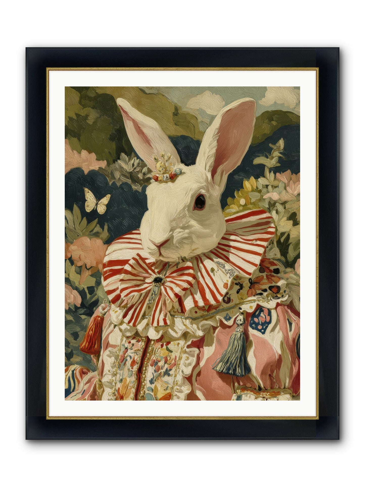 A Shimmer Over Wild Thyme Framed Print - Wide Black w/Gold 30x40