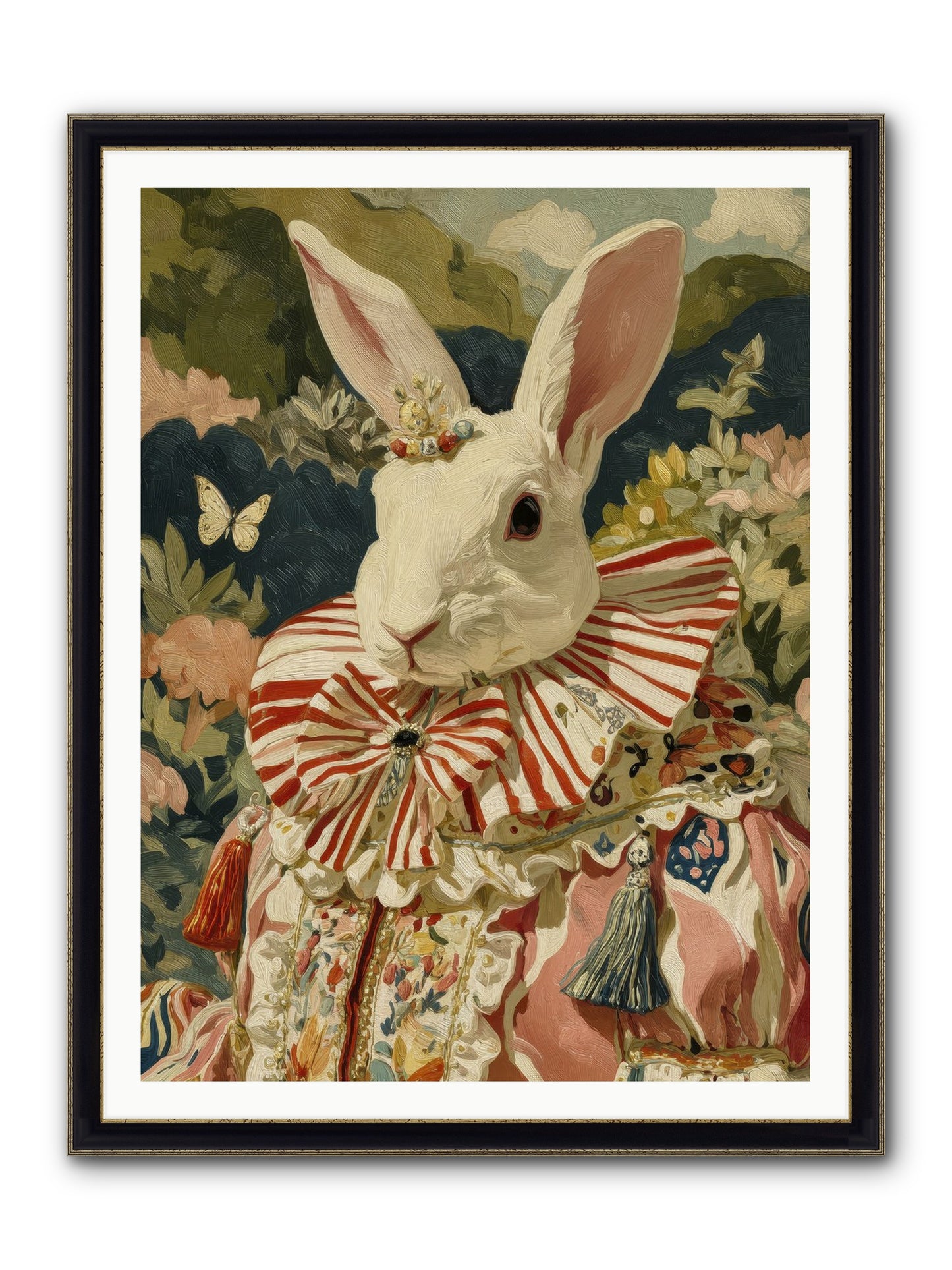 A Shimmer Over Wild Thyme Framed Print - Black & Gold 36x48