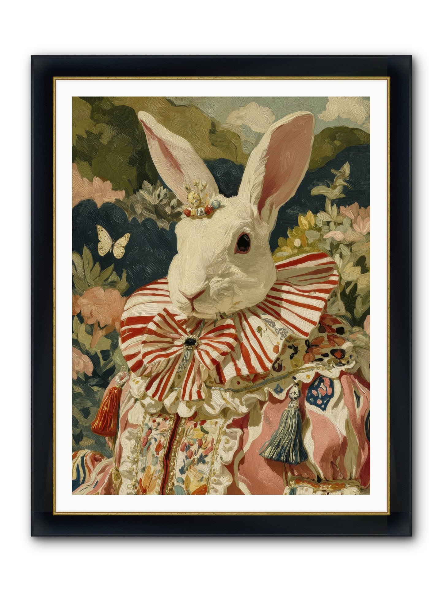 A Shimmer Over Wild Thyme Framed Print - Wide Black w/Gold 36x48
