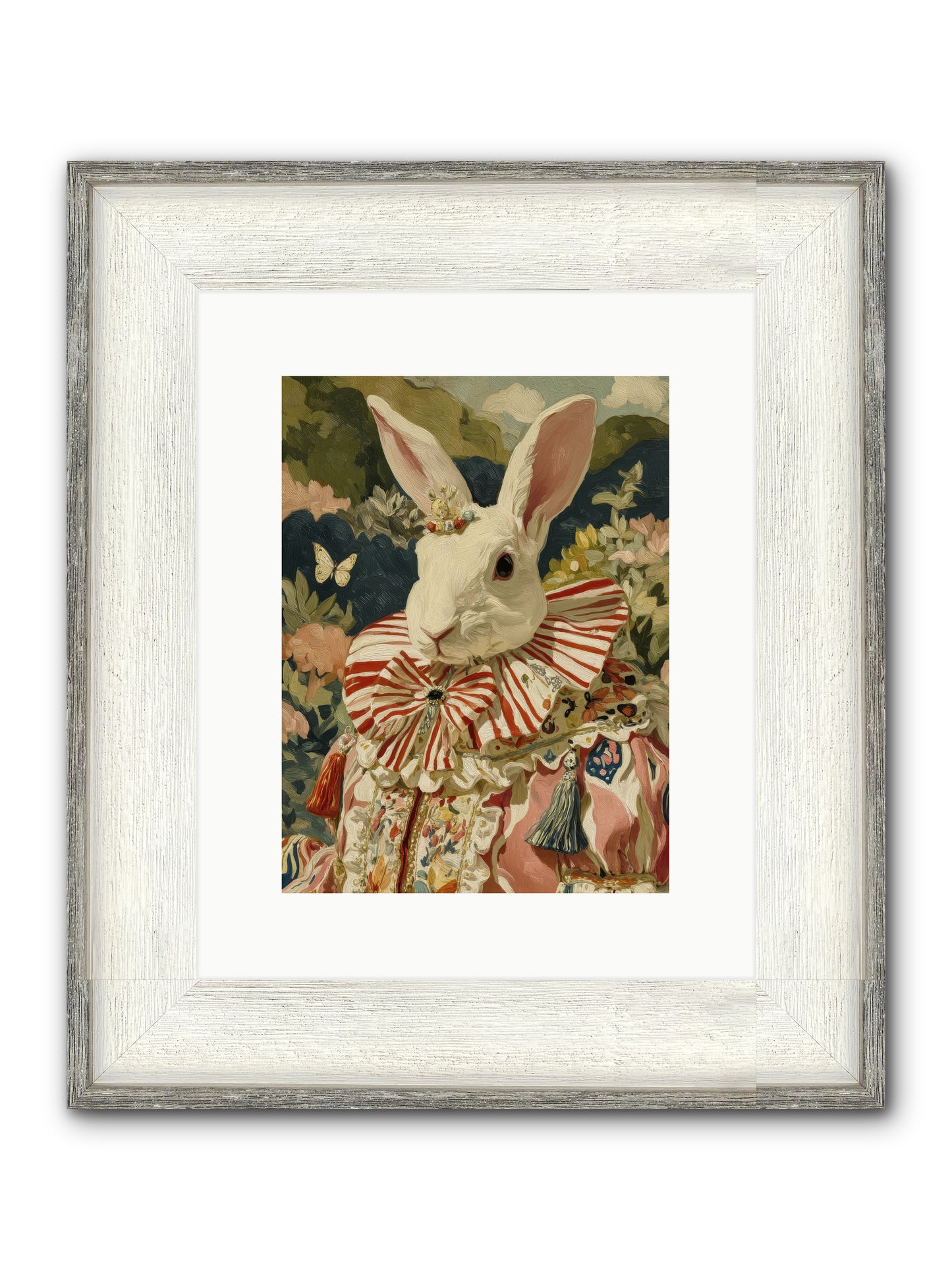 A Shimmer Over Wild Thyme Framed Print - Driftwood White 9x12