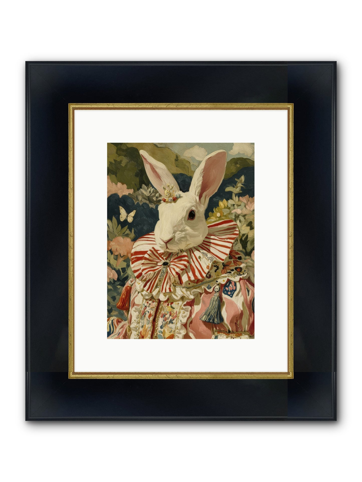 A Shimmer Over Wild Thyme Framed Print - Wide Black w/Gold 9x12