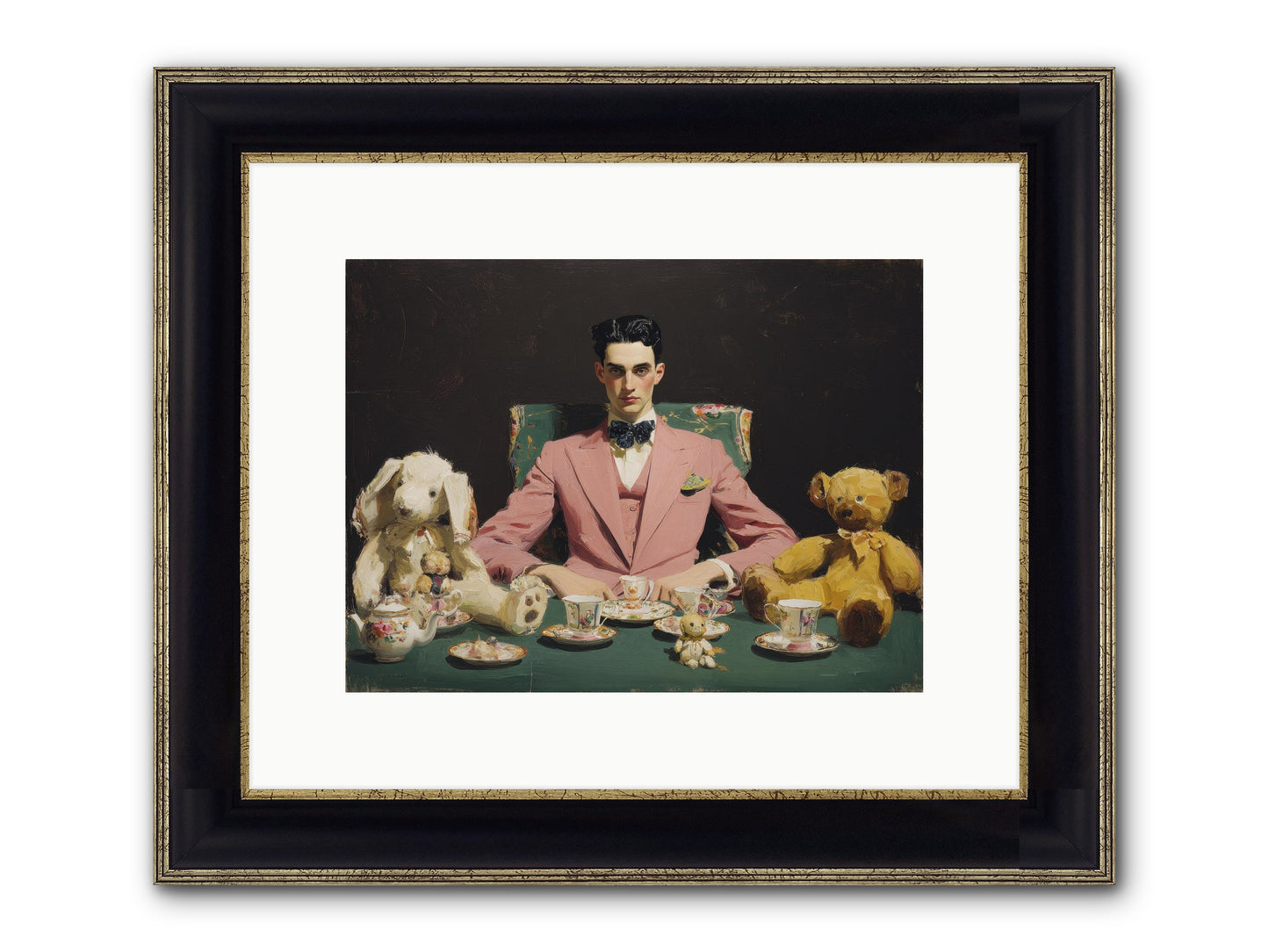 A Slight Scandal In Pastels Framed Print - Black & Gold 12x9