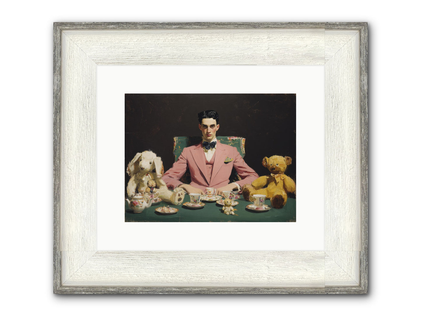 A Slight Scandal In Pastels Framed Print - Driftwood White 12x9