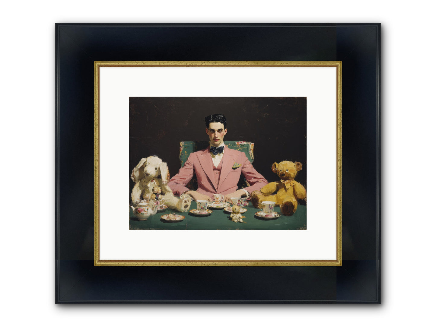 A Slight Scandal In Pastels Framed Print - Wide Black w/Gold 12x9