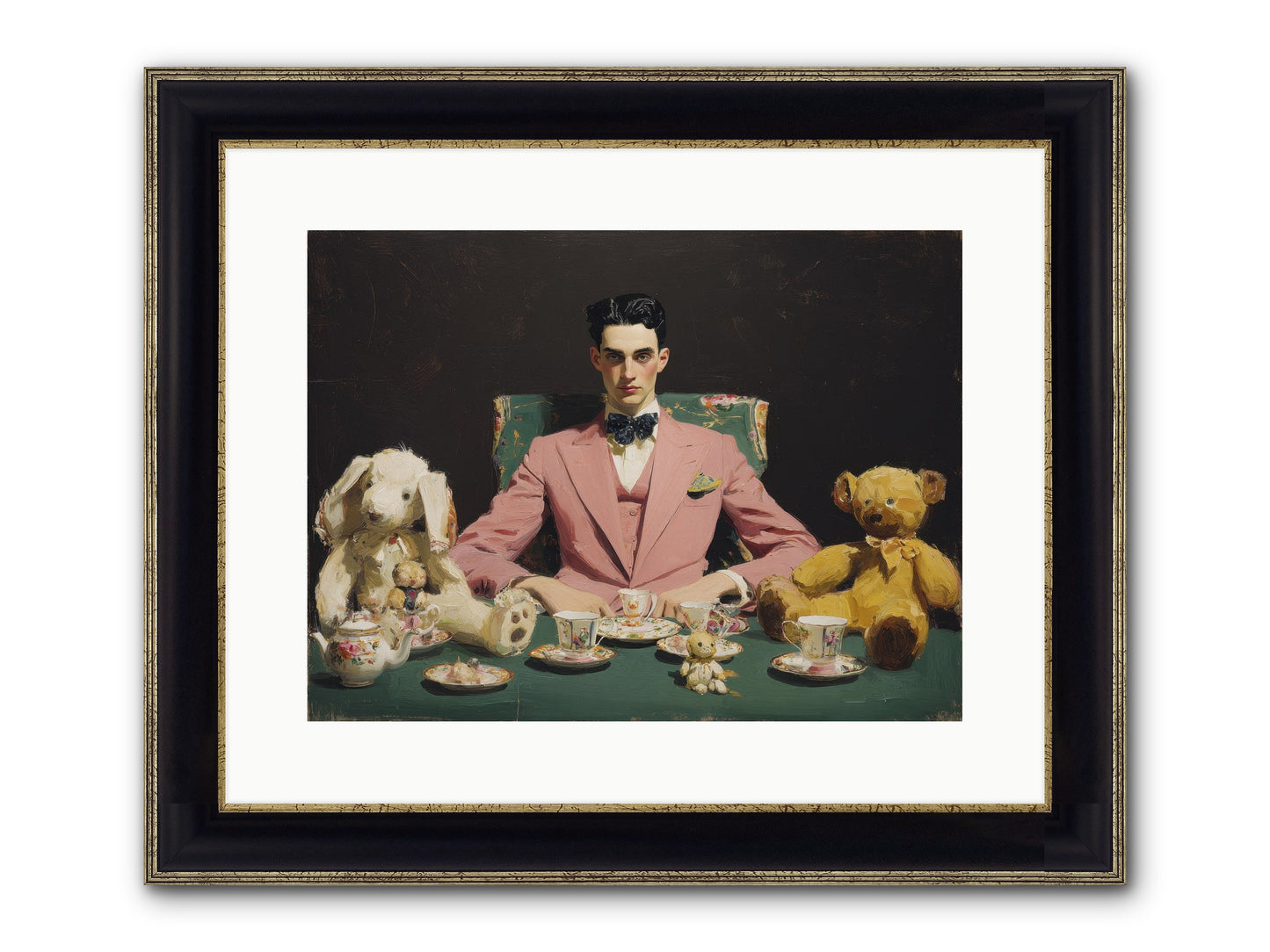 A Slight Scandal In Pastels Framed Print - Black & Gold 16x12