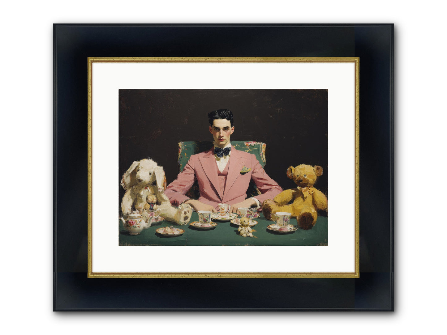 A Slight Scandal In Pastels Framed Print - Wide Black w/Gold 16x12