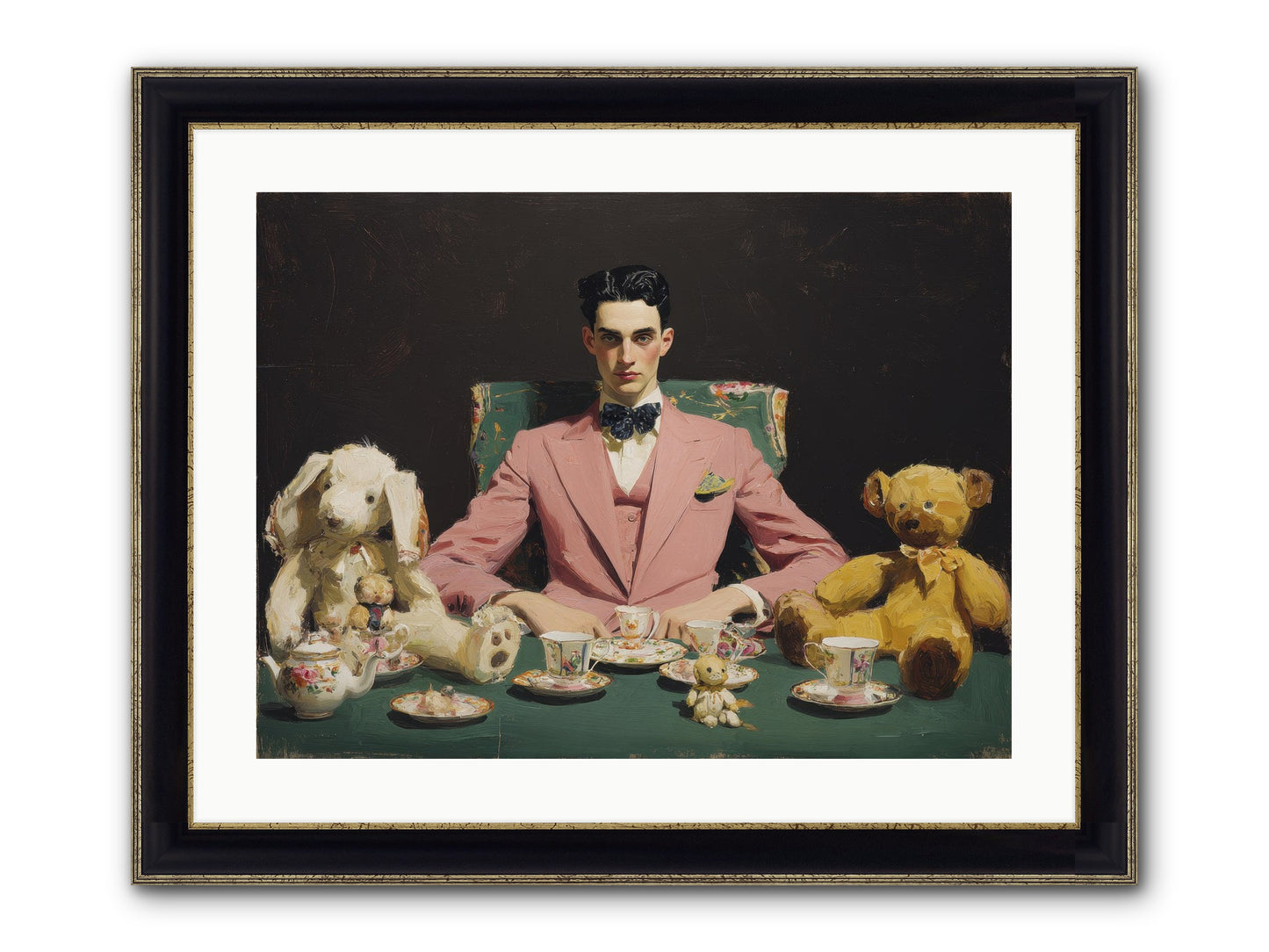 A Slight Scandal In Pastels Framed Print - Black & Gold 24x18
