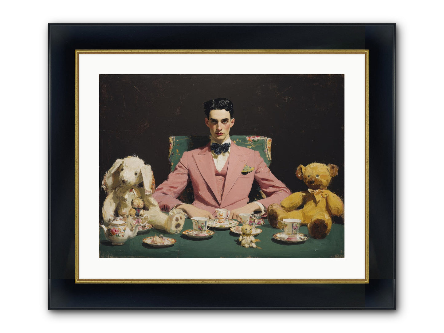 A Slight Scandal In Pastels Framed Print - Wide Black w/Gold 24x18