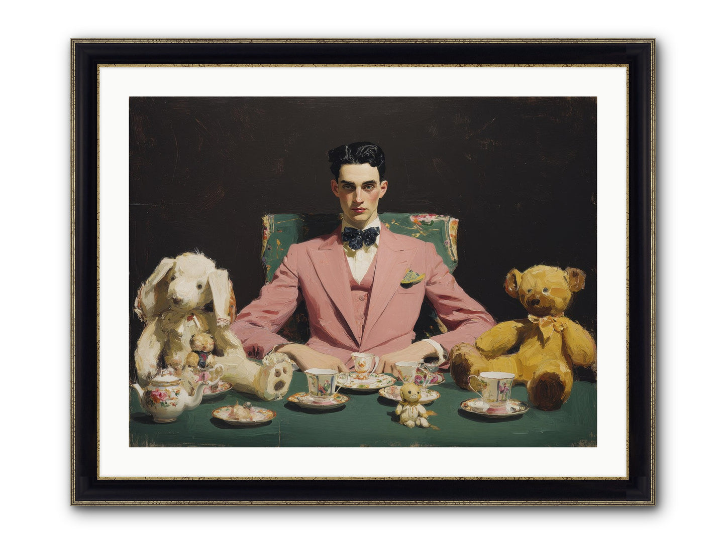 A Slight Scandal In Pastels Framed Print - Black & Gold 32x24