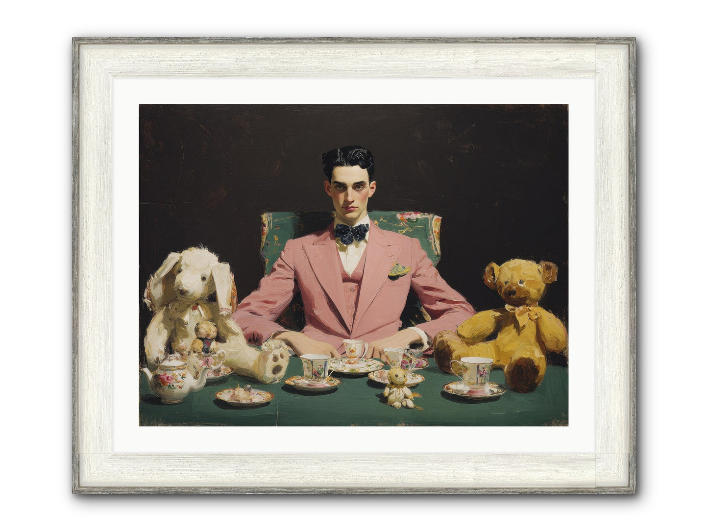 A Slight Scandal In Pastels Framed Print - Driftwood White 32x24