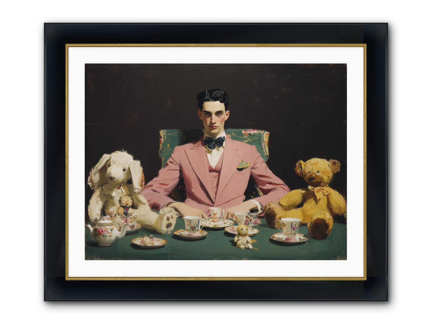 A Slight Scandal In Pastels Framed Print - Wide Black w/Gold 32x24
