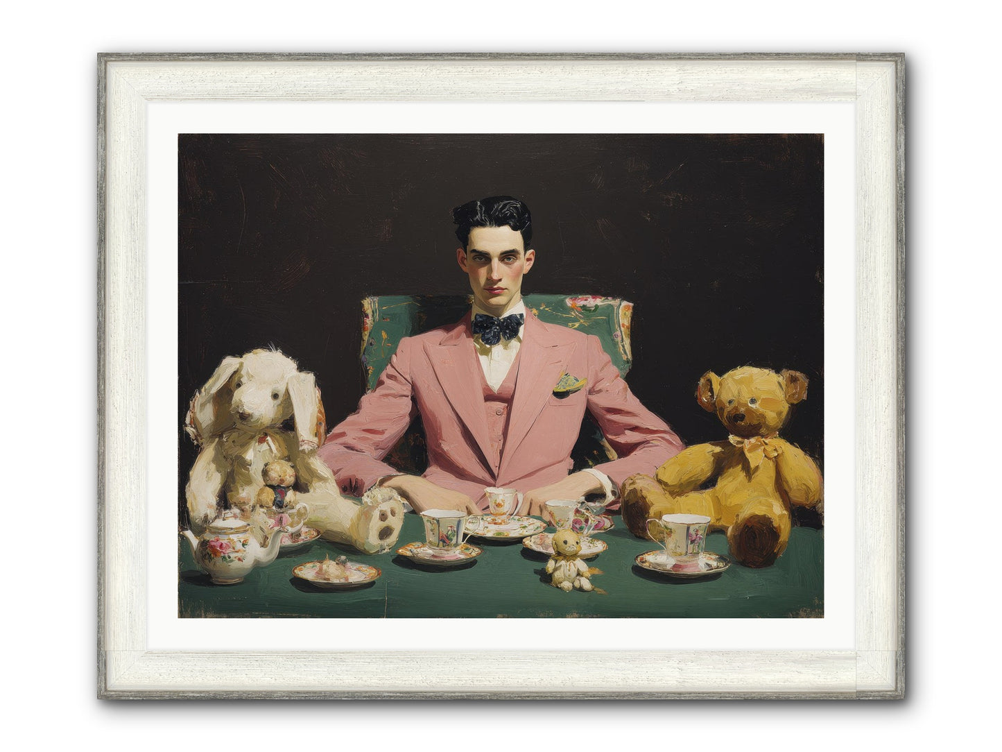 A Slight Scandal In Pastels Framed Print - Driftwood White 40x30