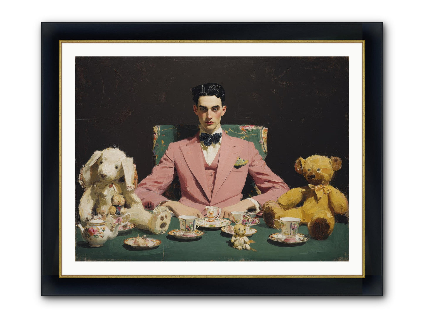 A Slight Scandal In Pastels Framed Print - Wide Black w/Gold 40x30