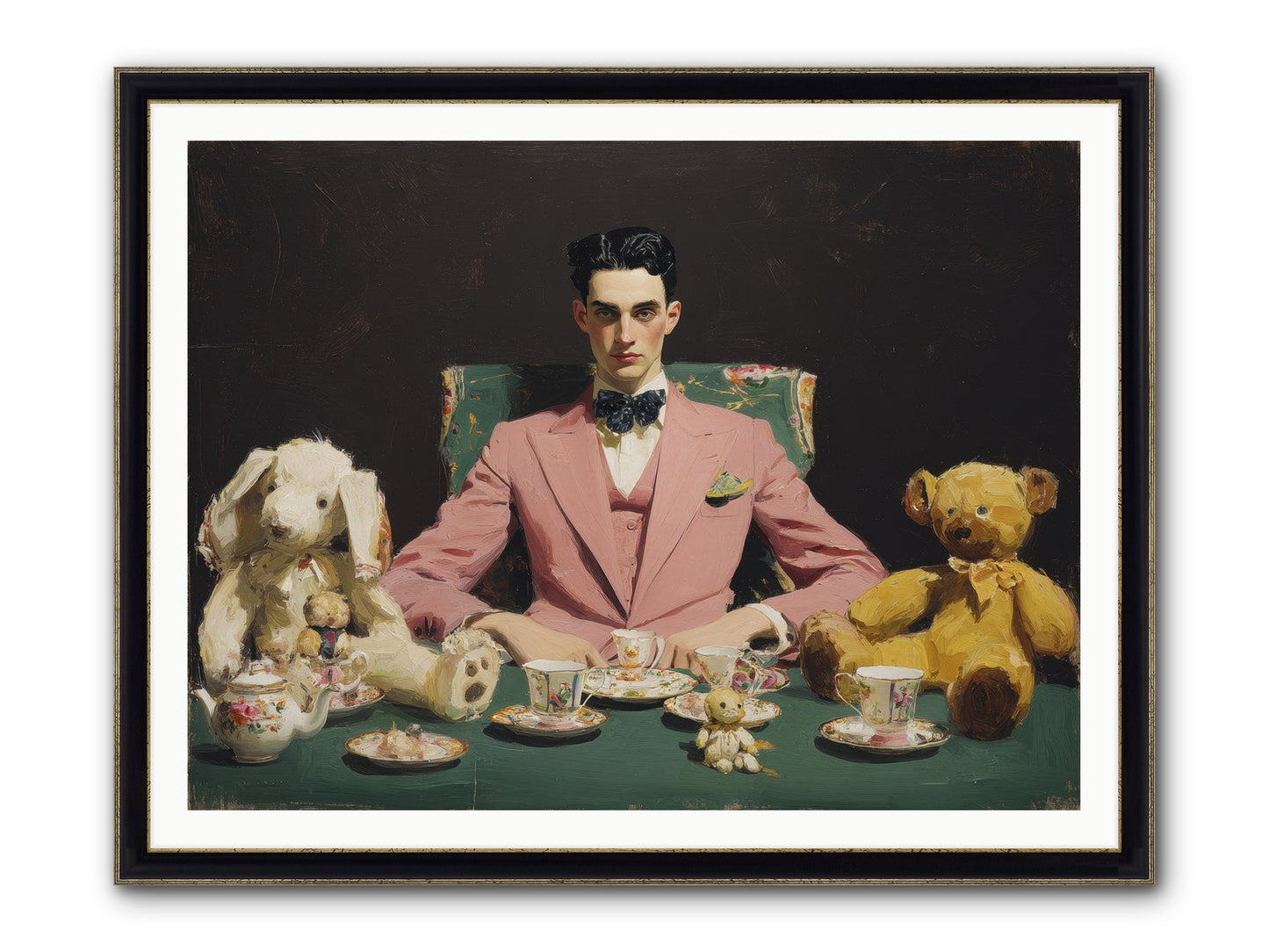 A Slight Scandal In Pastels Framed Print - Black & Gold 48x36