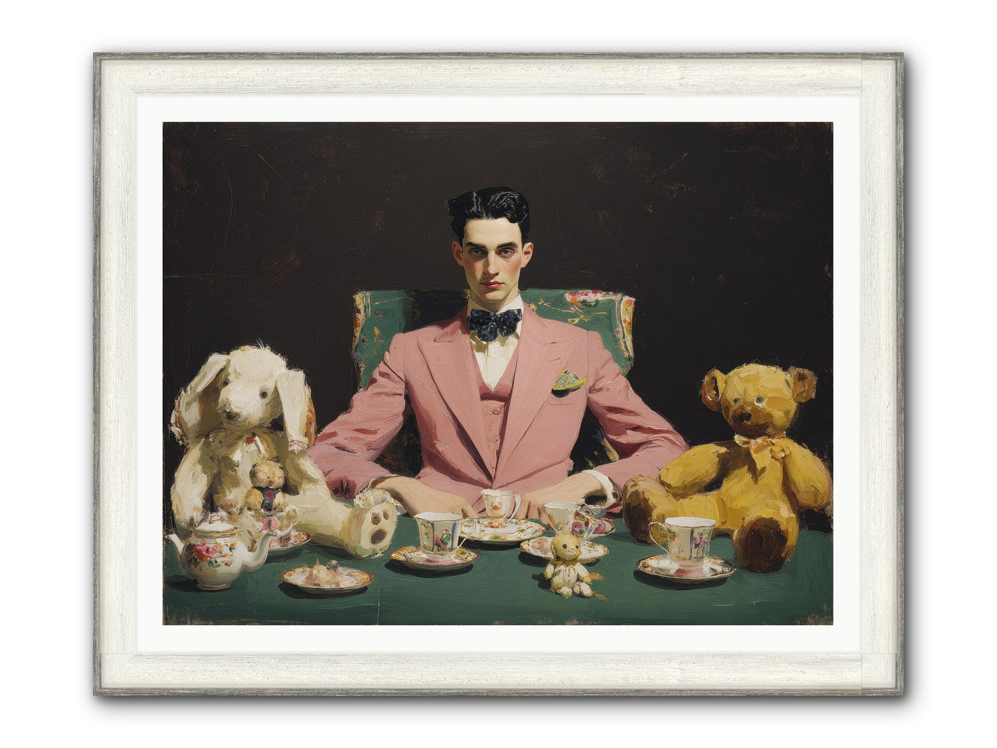A Slight Scandal In Pastels Framed Print - Driftwood White 48x36