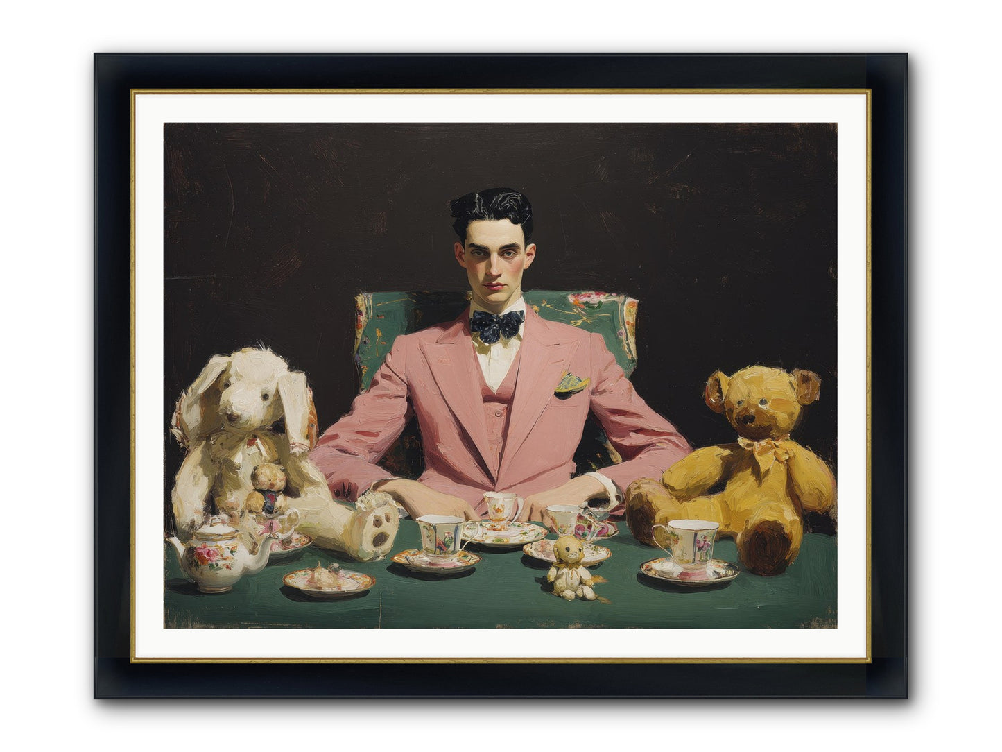A Slight Scandal In Pastels Framed Print - Wide Black w/Gold 48x36