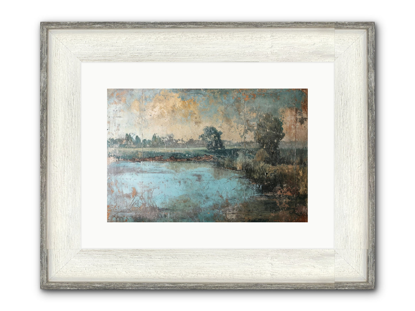 A Song Before Framed Print - Driftwood White 15x10