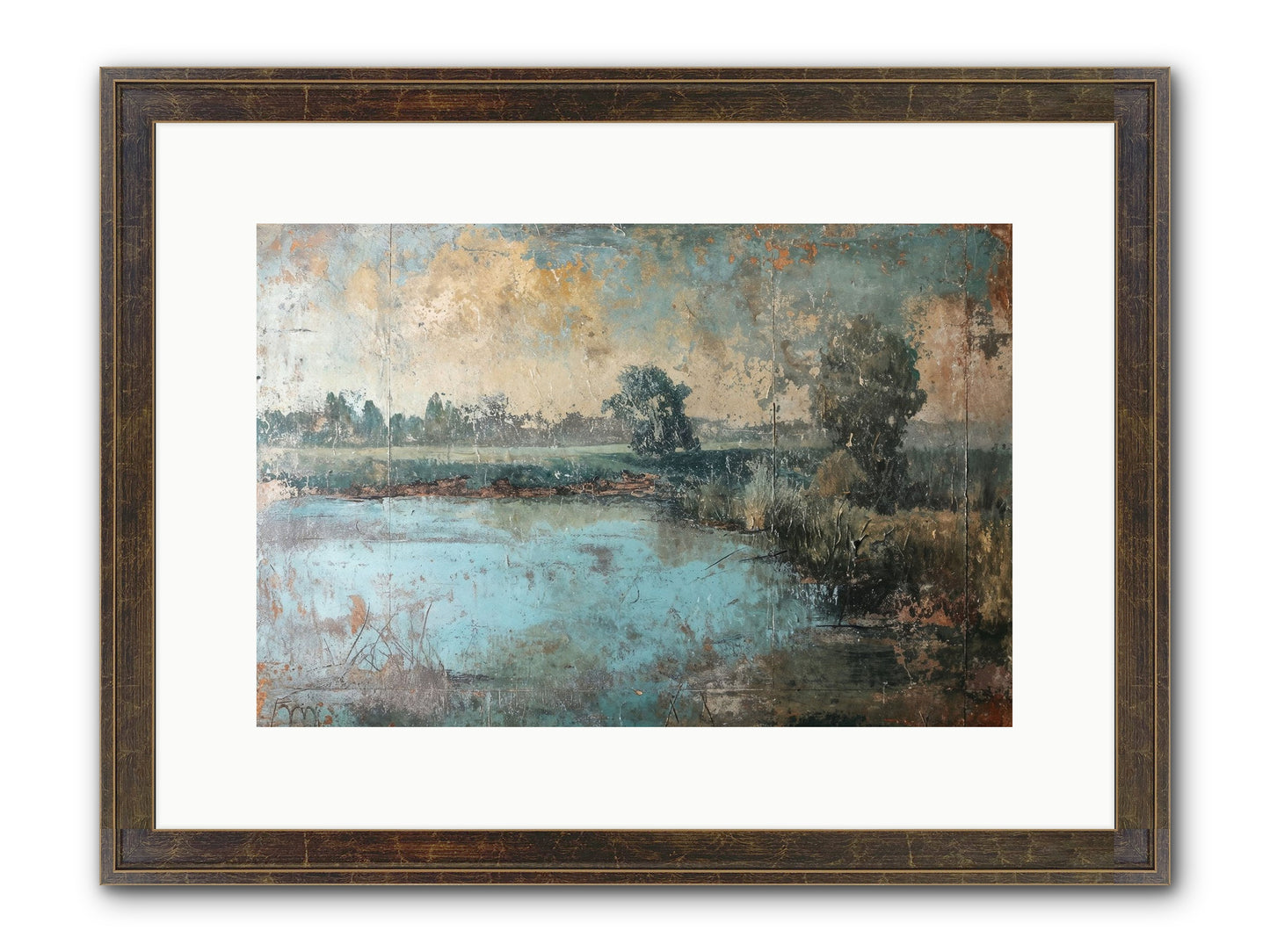 A Song Before Framed Print - Slimwoods Black/Gold 15x10