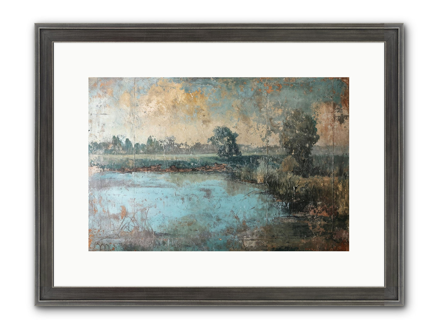 A Song Before Framed Print - Slimwoods Black/Silver 15x10