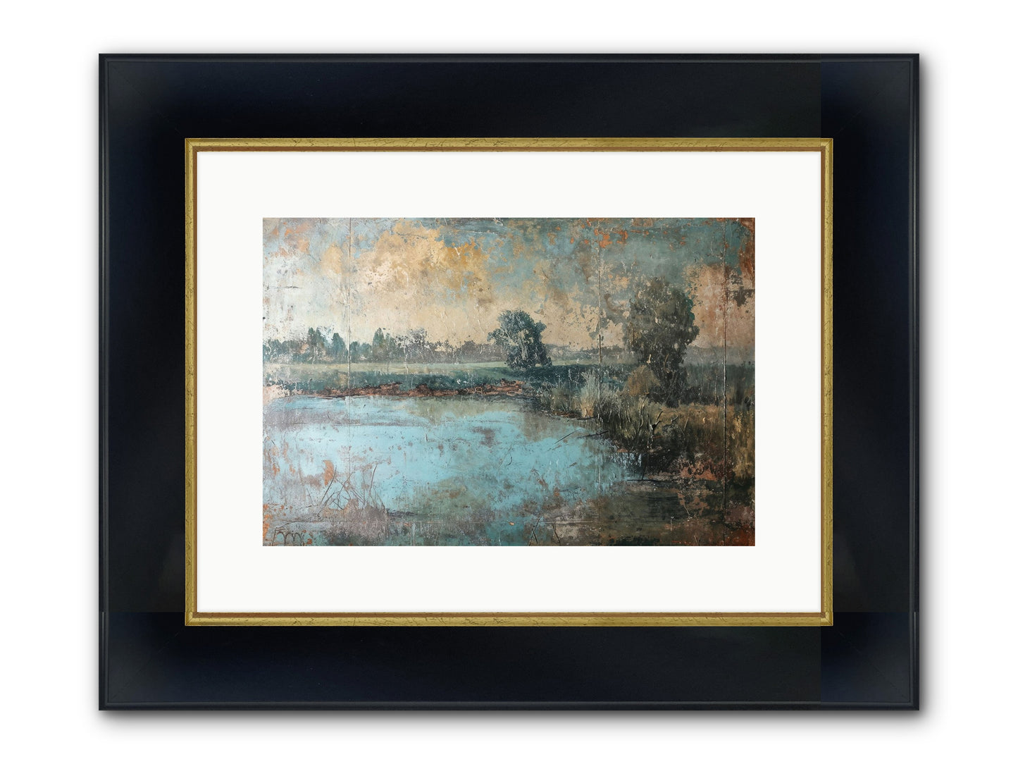 A Song Before Framed Print - Wide Black w/Gold 15x10