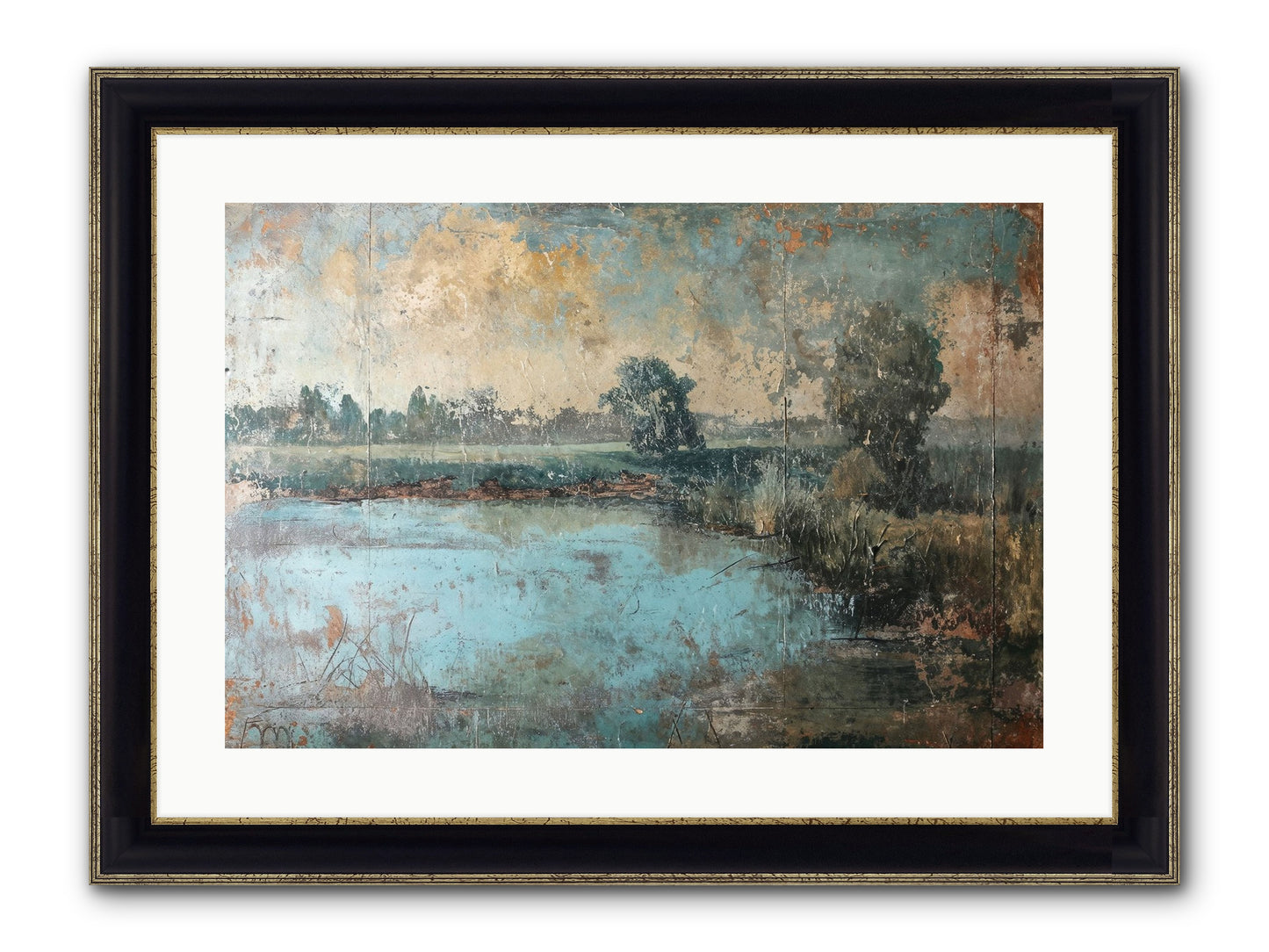 A Song Before Framed Print - Black & Gold 24x16