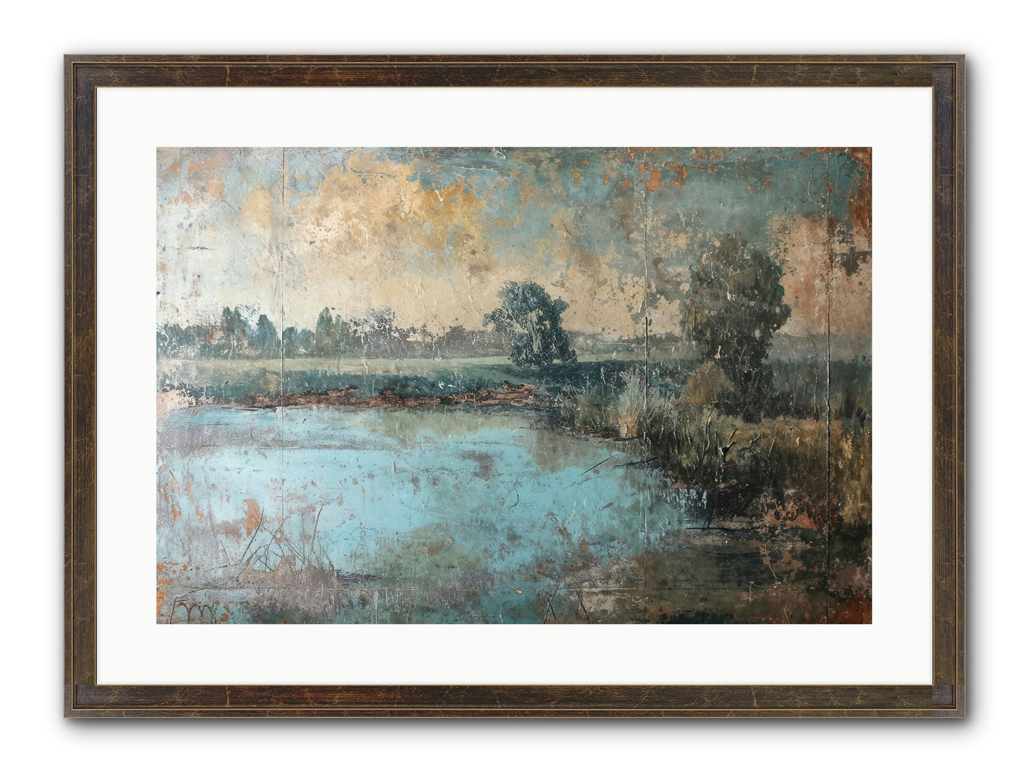 A Song Before Framed Print - Slimwoods Black/Gold 24x16